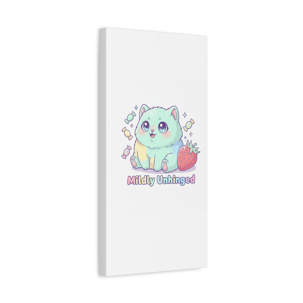 Mildly Unhinged Cute Kawaii Monster Canvas