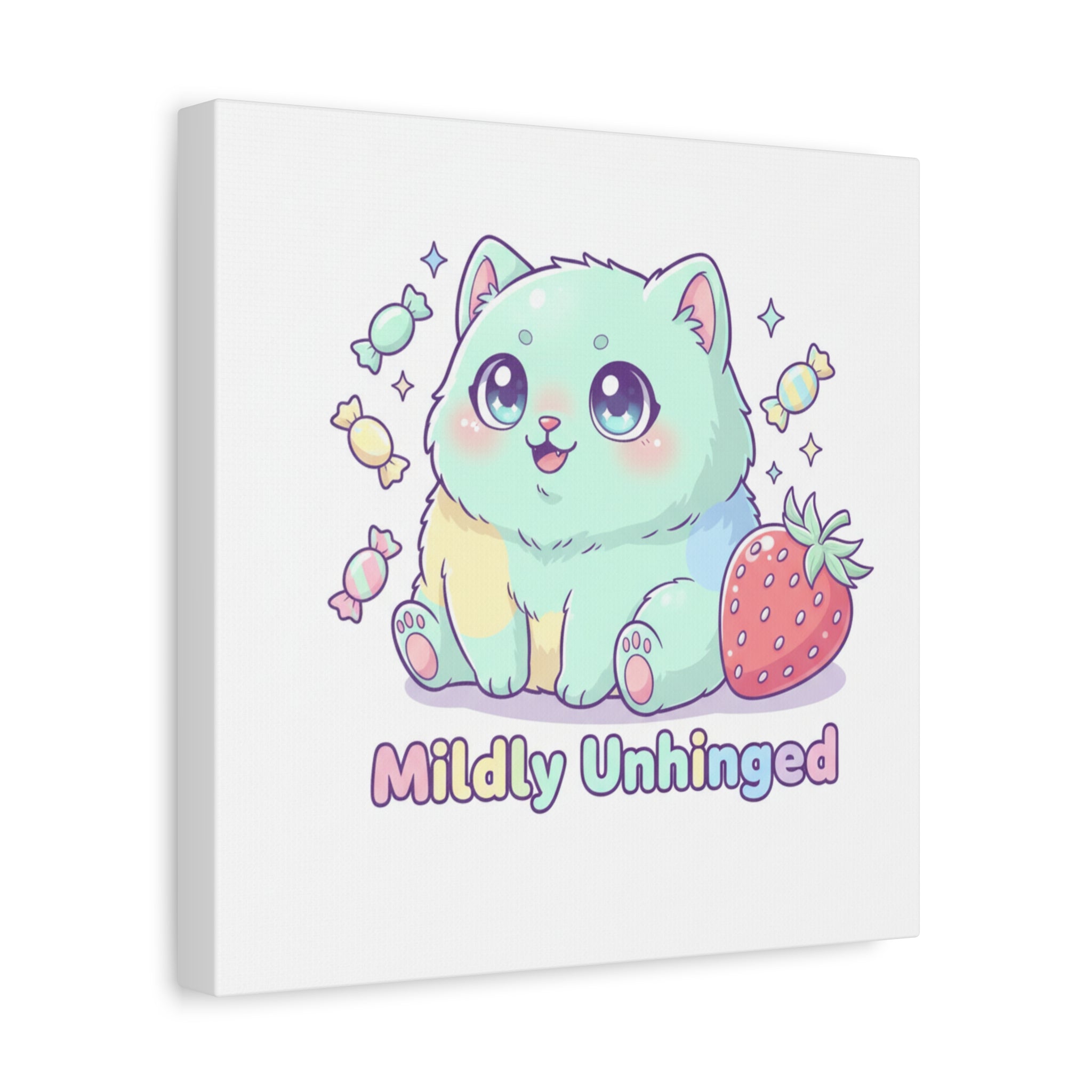 Mildly Unhinged Cute Kawaii Monster Canvas