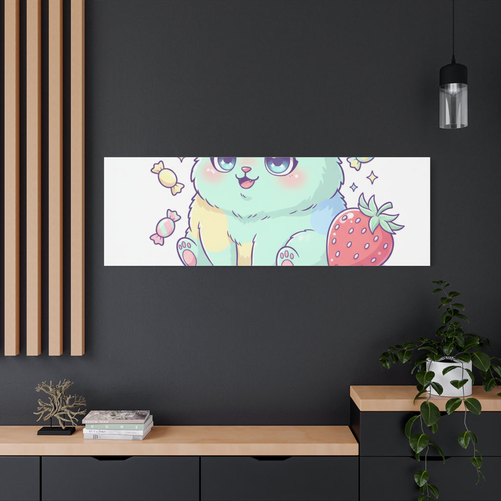 Mildly Unhinged Cute Kawaii Monster Canvas