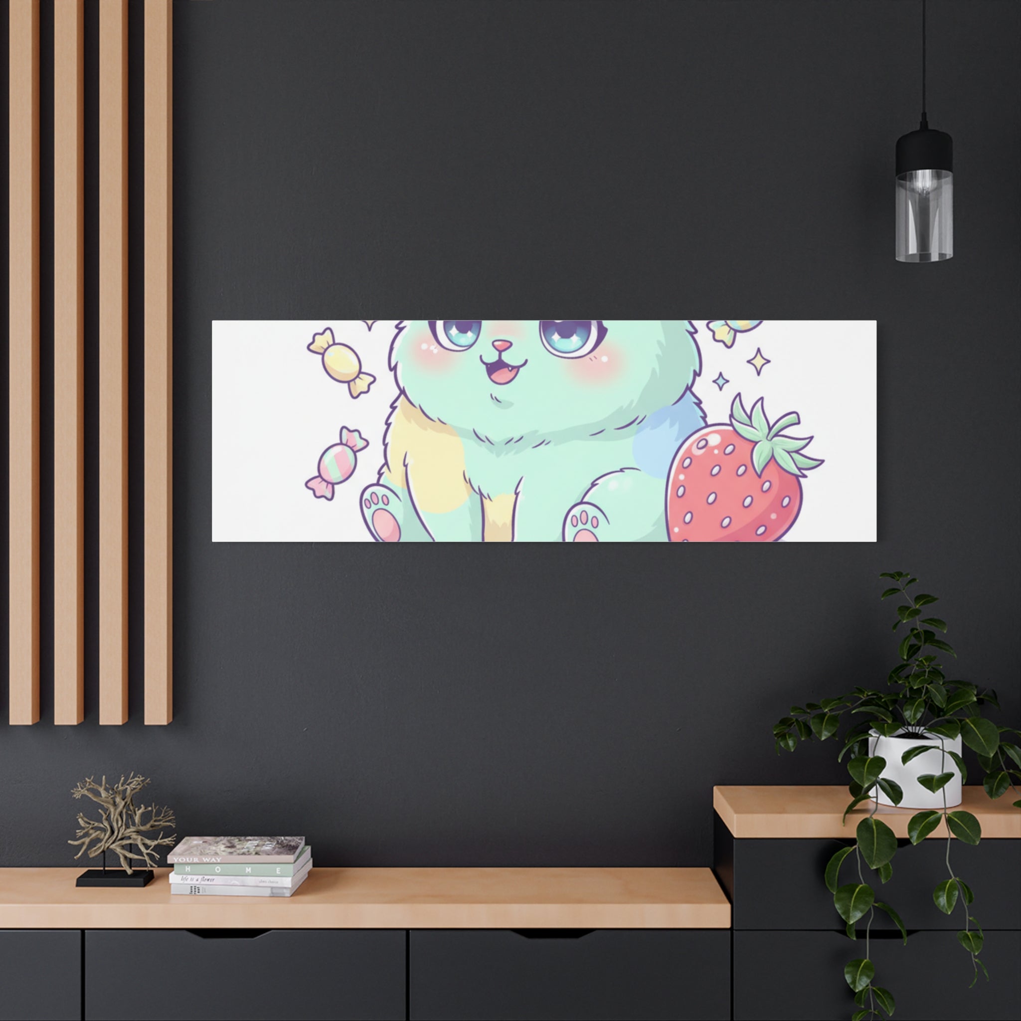 Mildly Unhinged Cute Kawaii Monster Canvas