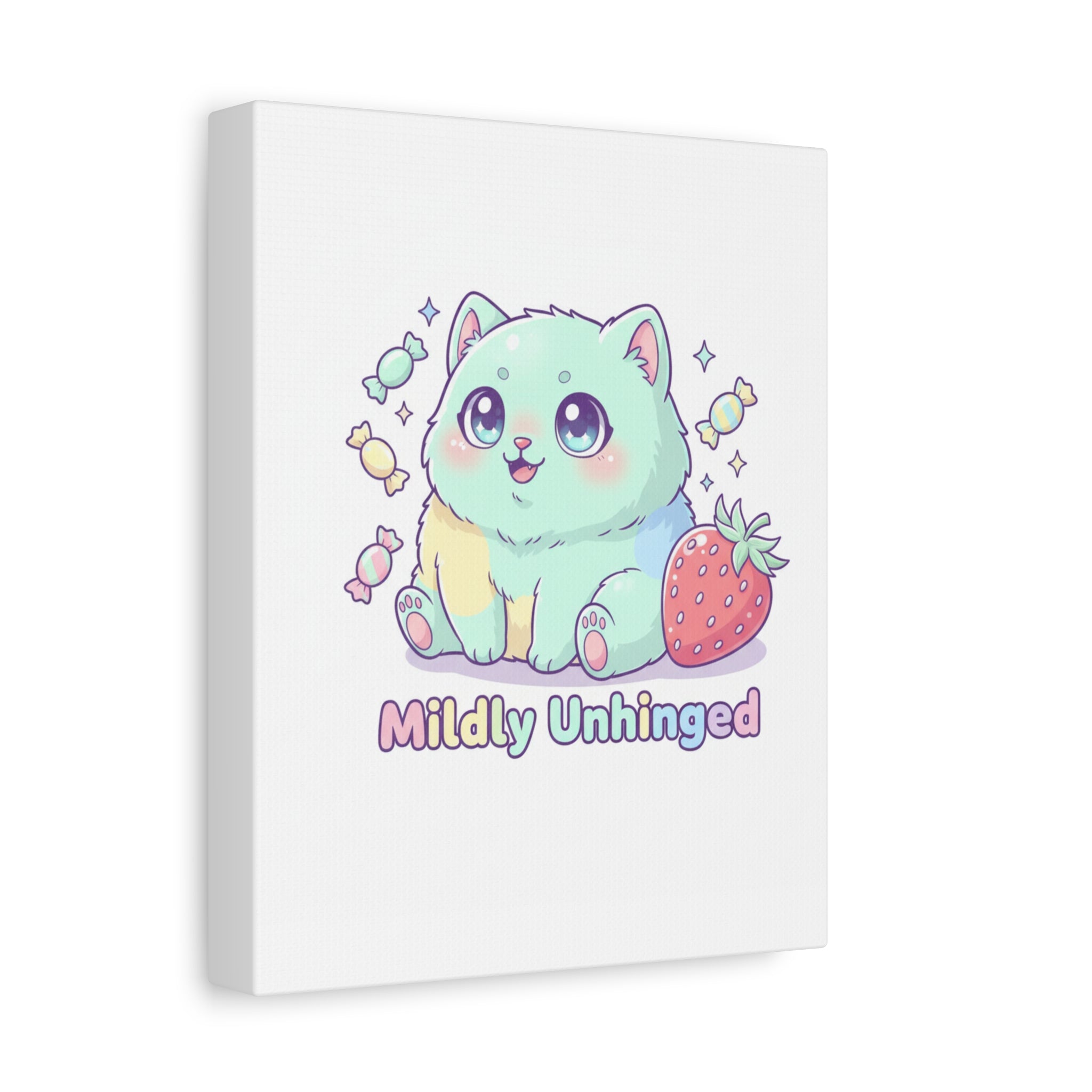 Mildly Unhinged Cute Kawaii Monster Canvas