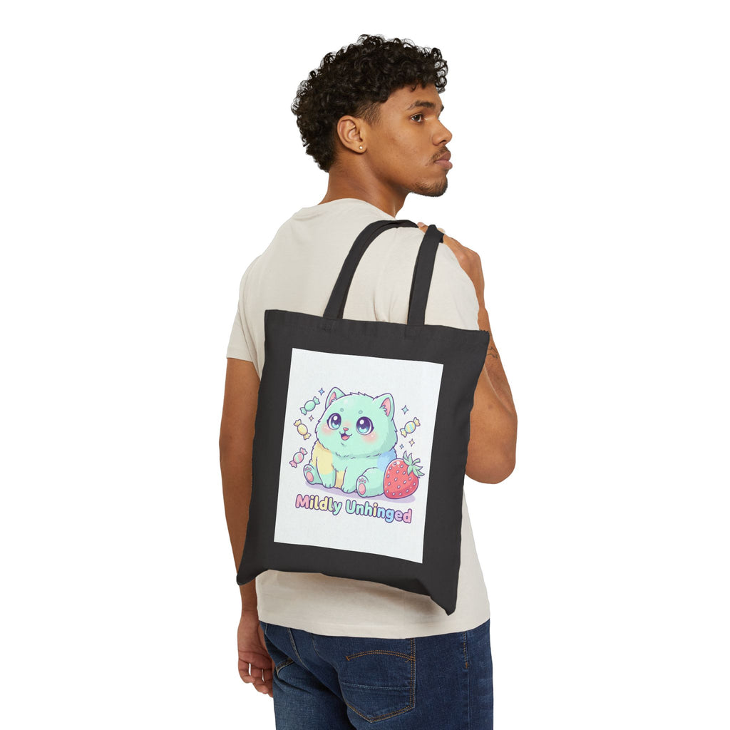 adorably unhinged tiny monster tote