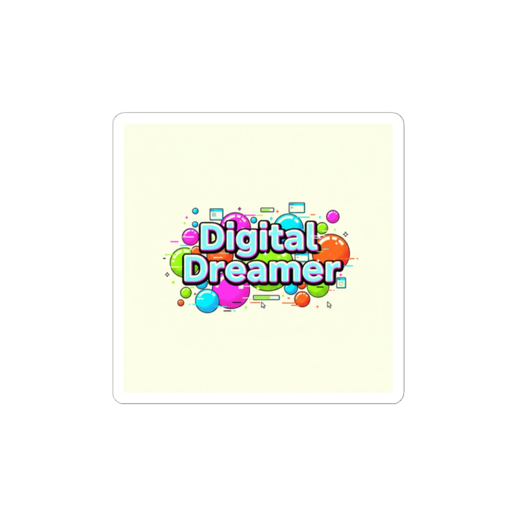 Digital Dreamer Sticker | in 2" × 2" White | Paper products | Al Mery's Paradise