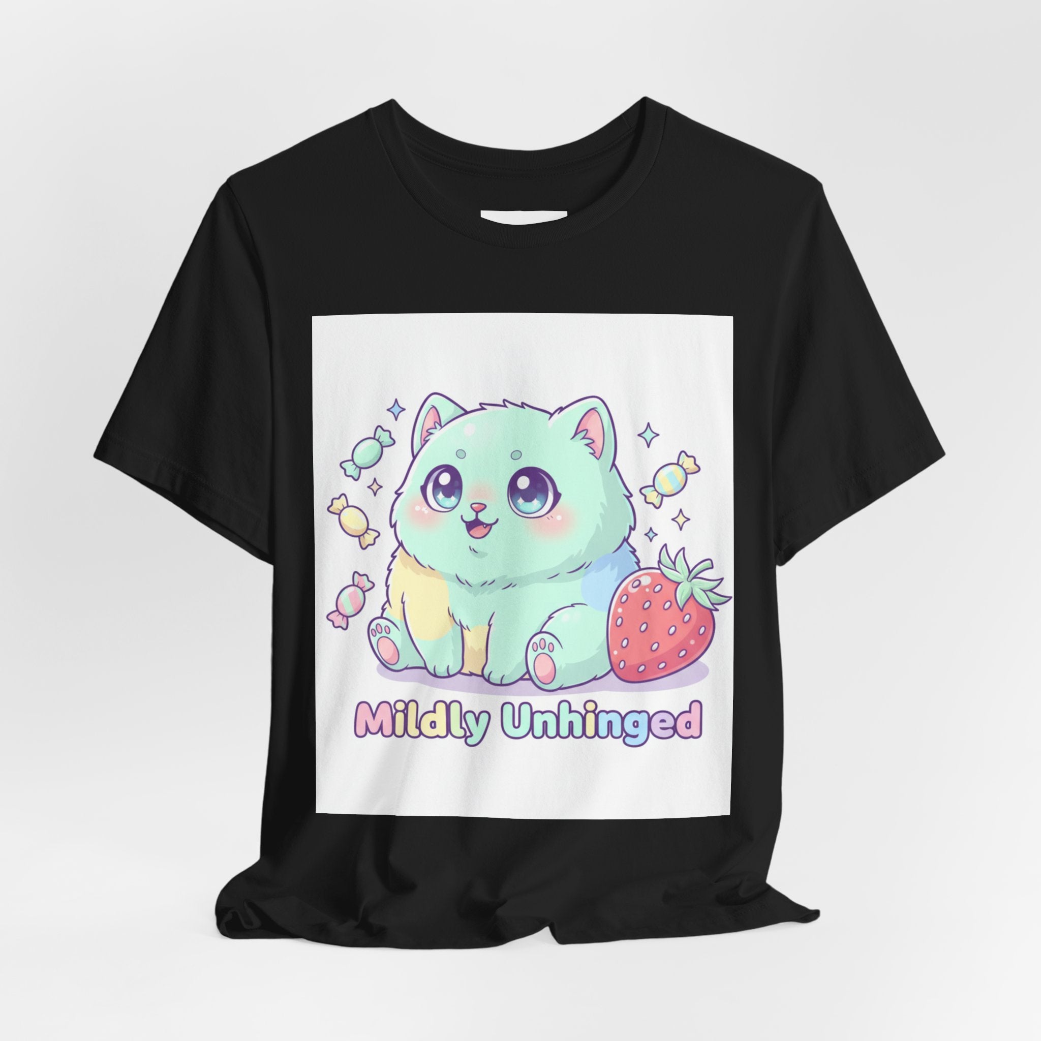 Mildly Unhinged Cute Cat Tee | T-Shirt | Al Mery's Paradise