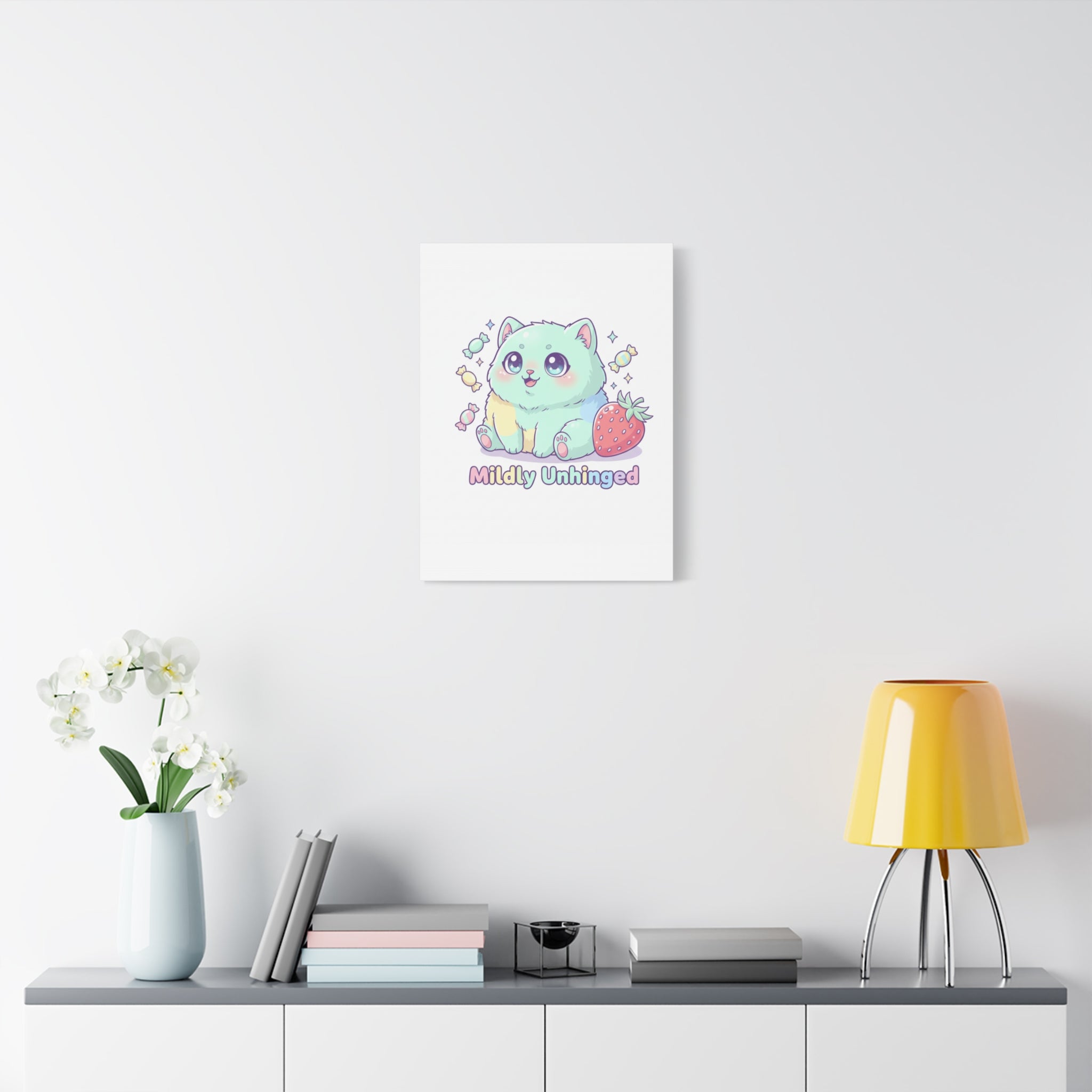 Mildly Unhinged Cute Kawaii Monster Canvas