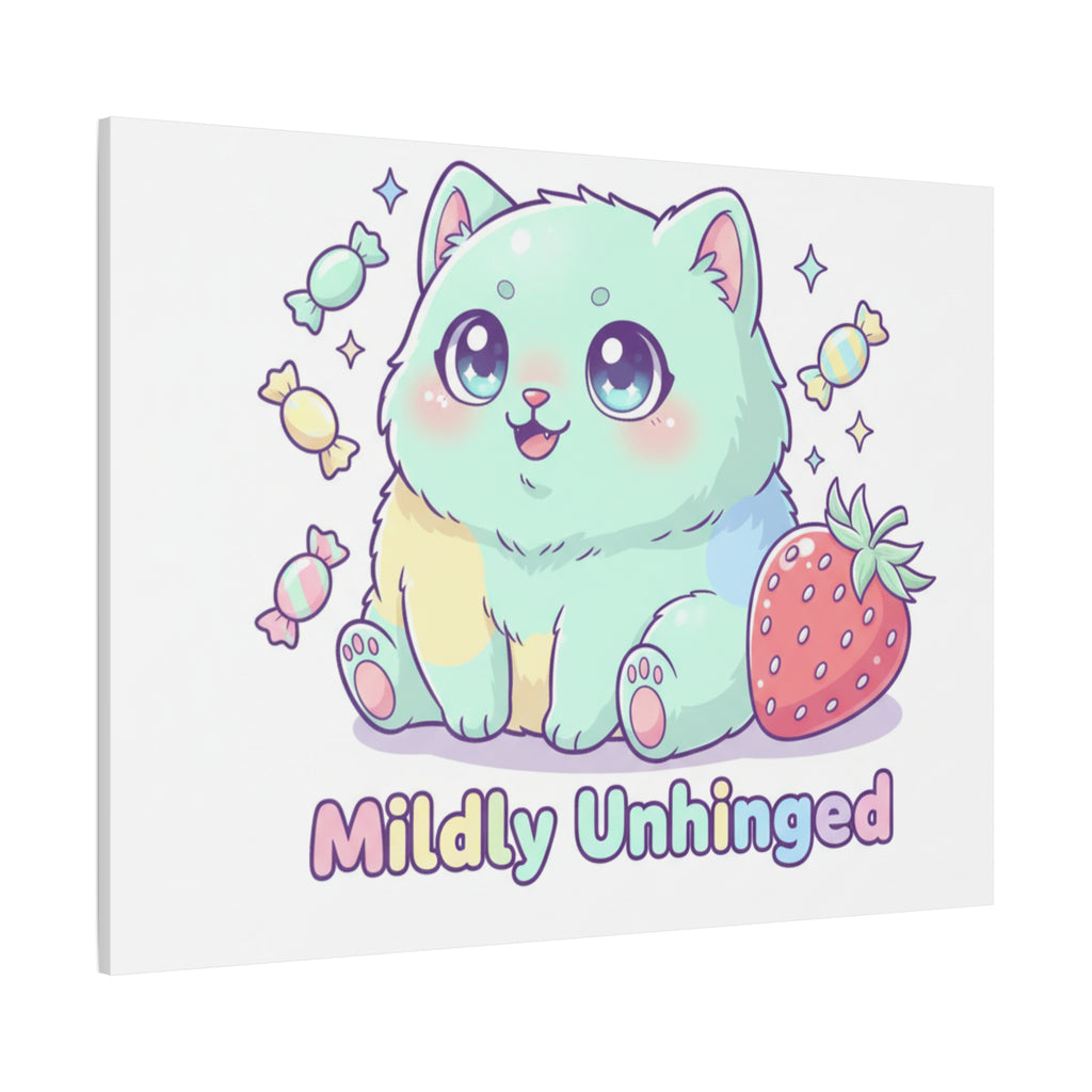 Mildly Unhinged Cute Kawaii Monster Canvas