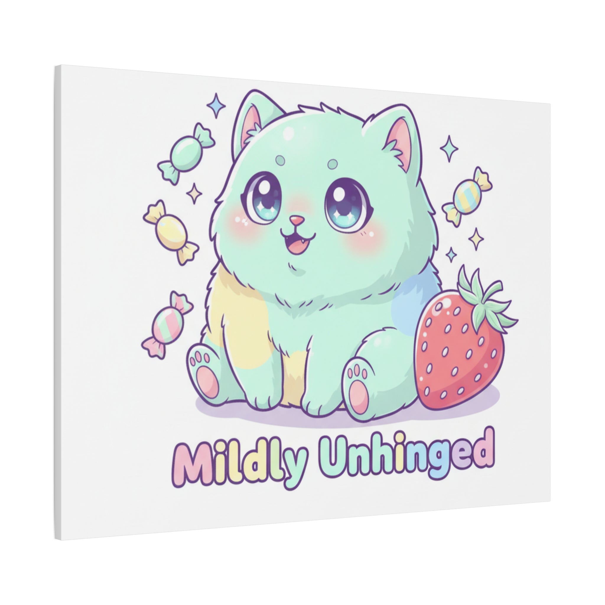 Mildly Unhinged Cute Kawaii Monster Canvas