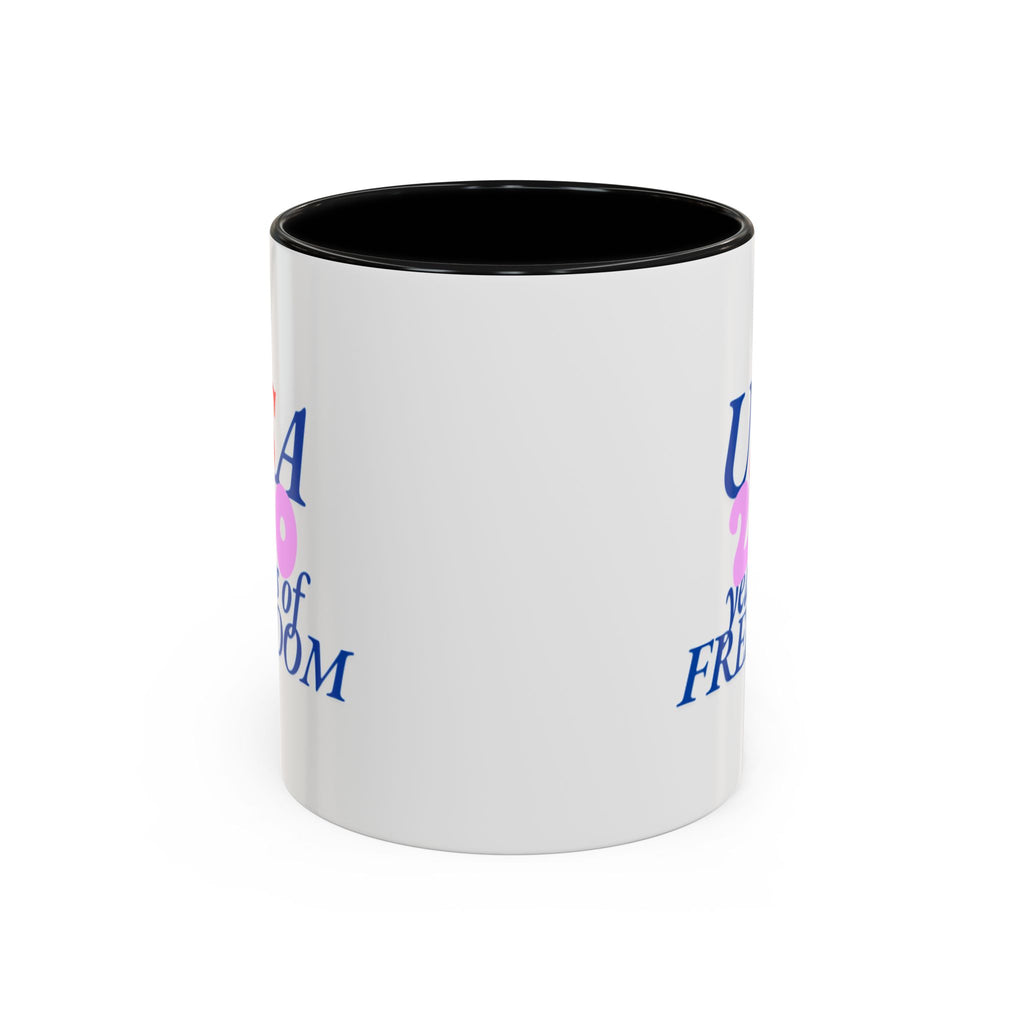 USA 250 Years of Freedom Coffee Mug | in 11oz Black | Mug | Al Mery's Paradise