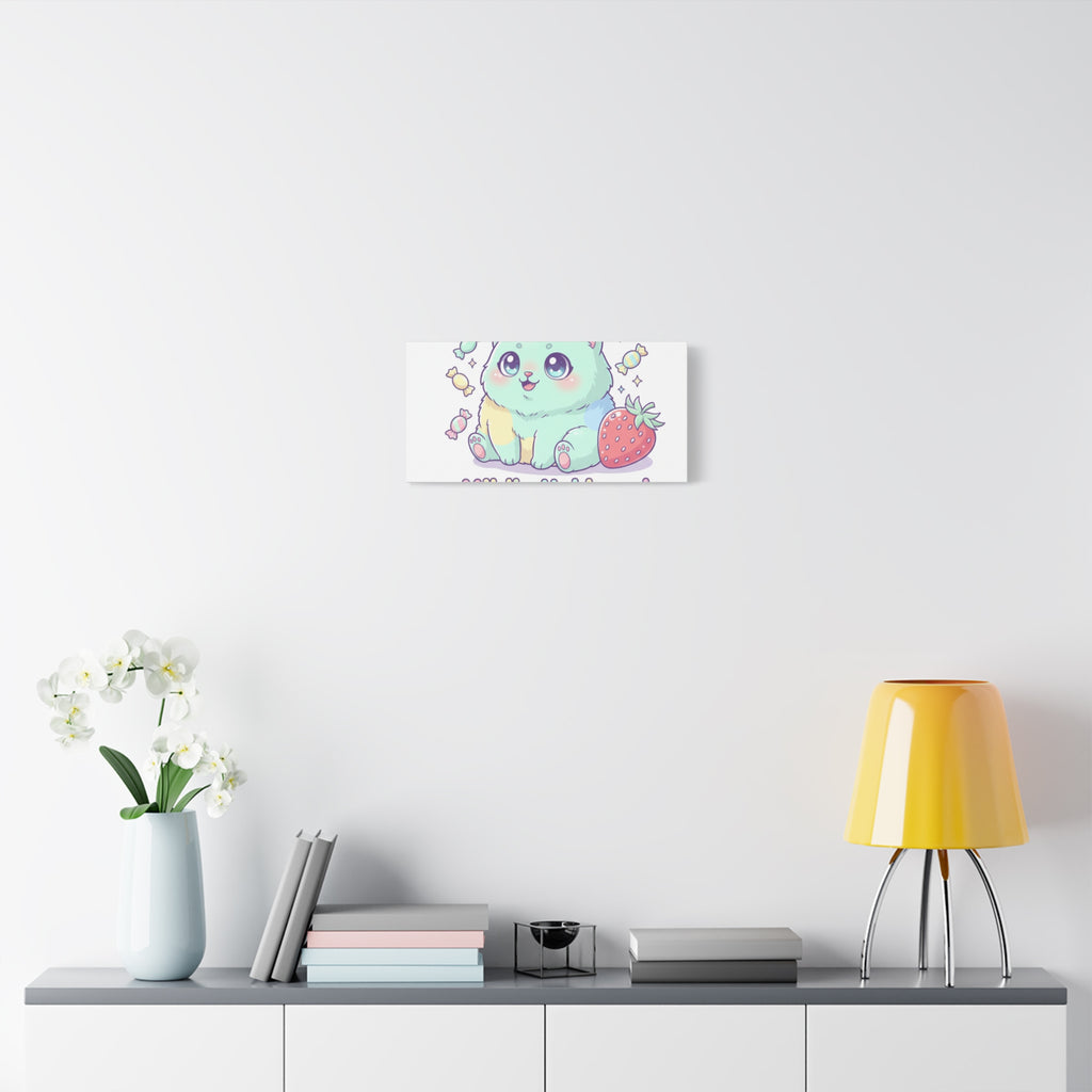 Mildly Unhinged Cute Kawaii Monster Canvas