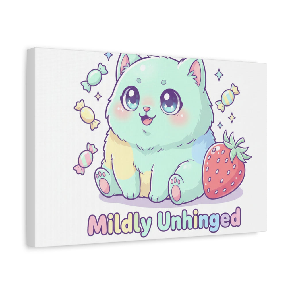 Mildly Unhinged Cute Kawaii Monster Canvas