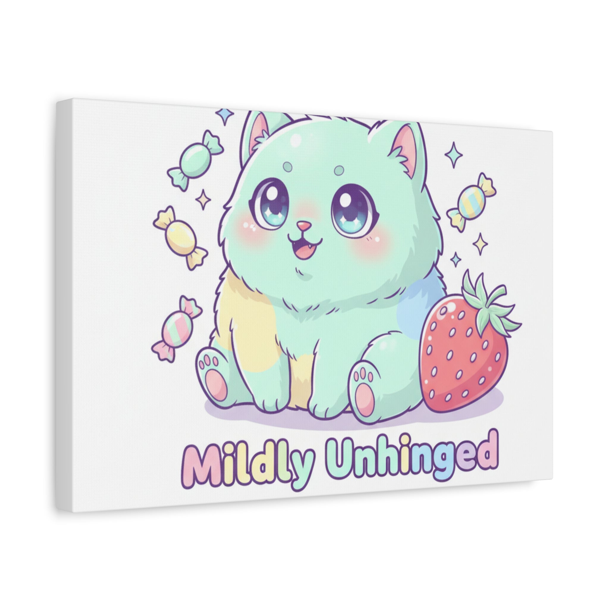 Mildly Unhinged Cute Kawaii Monster Canvas