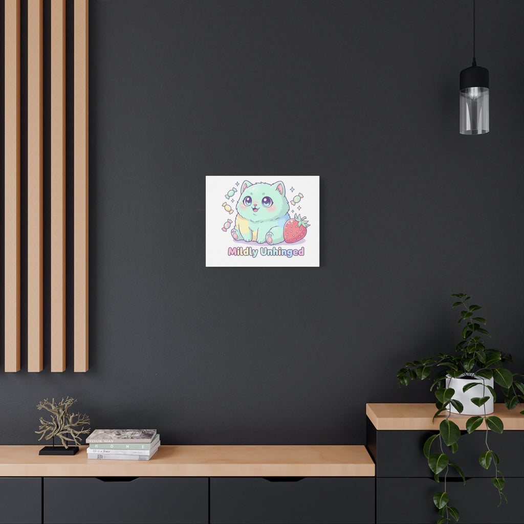 Mildly Unhinged Cute Kawaii Monster Canvas