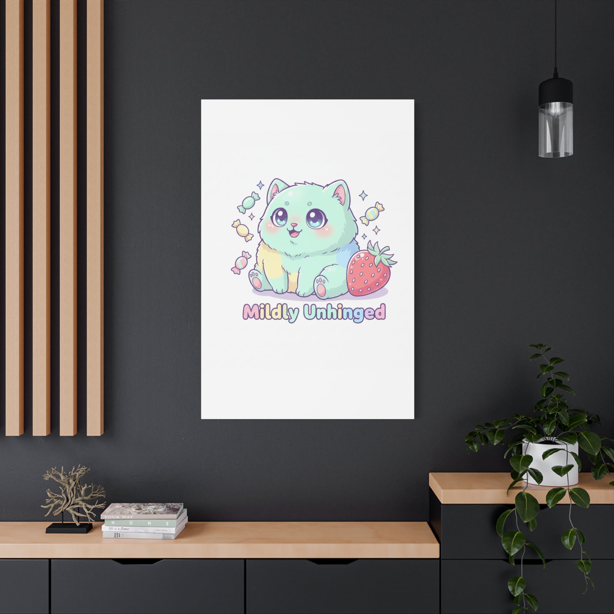 Mildly Unhinged Cute Kawaii Monster Canvas