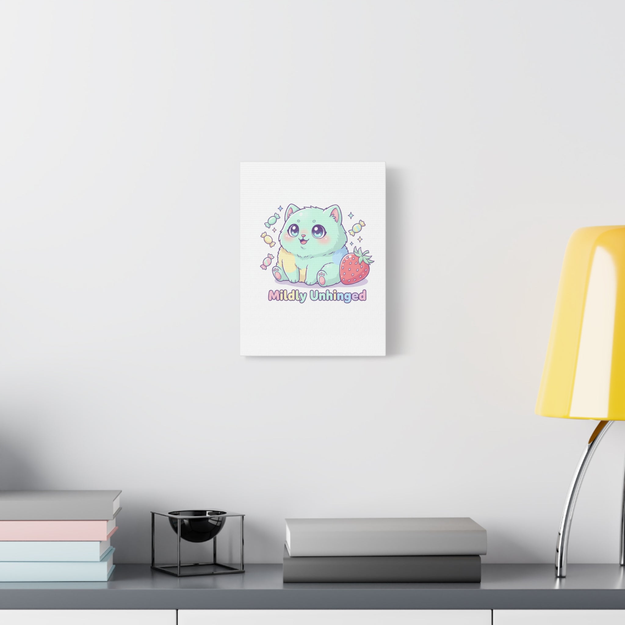 Mildly Unhinged Cute Kawaii Monster Canvas