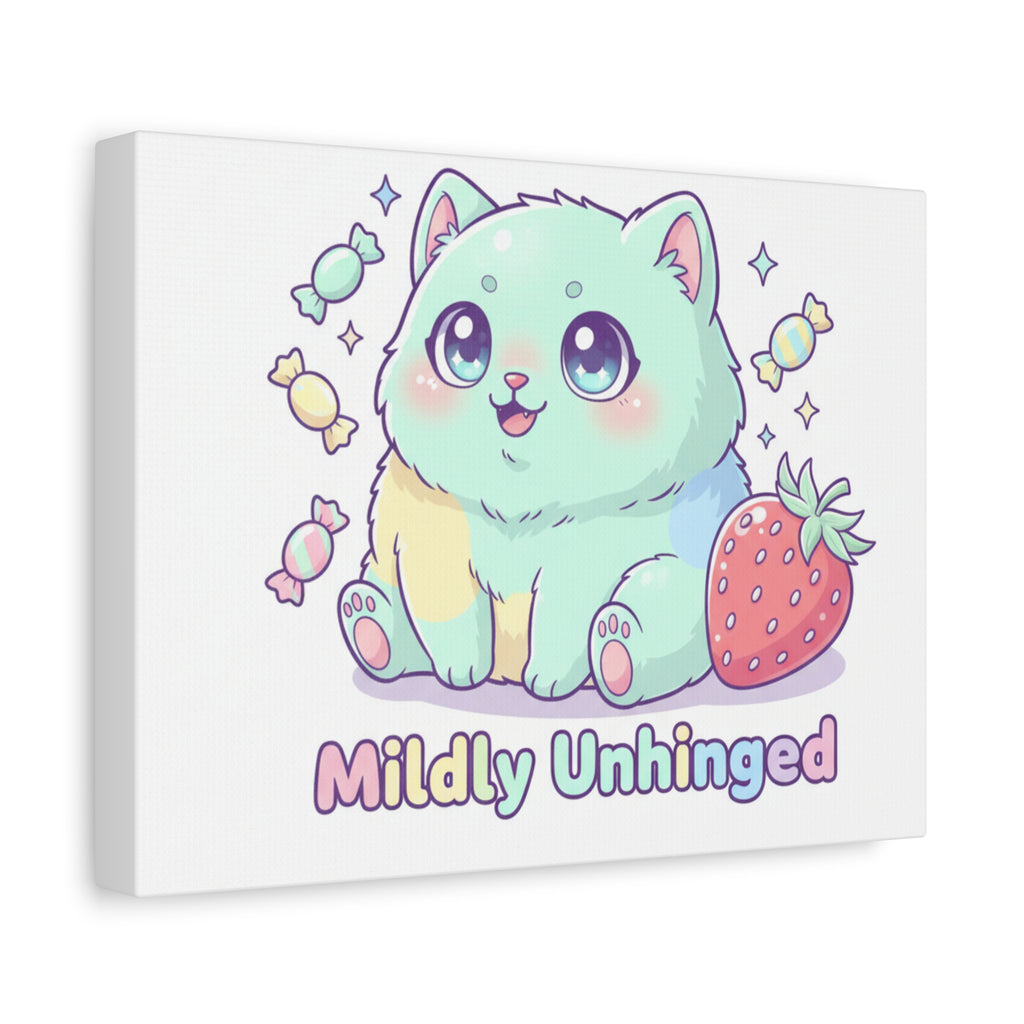 Mildly Unhinged Cute Kawaii Monster Canvas