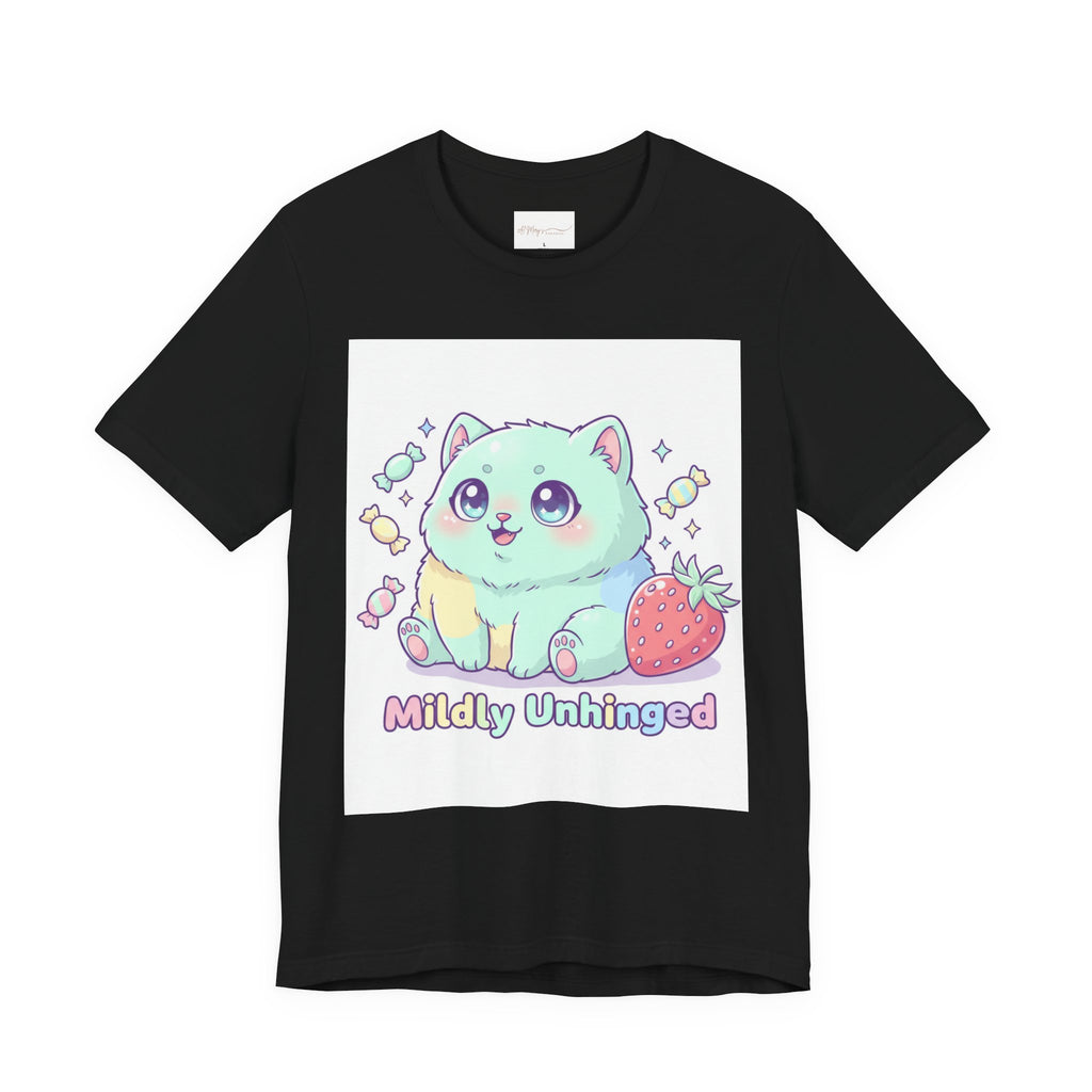 Mildly Unhinged Cute Cat Tee | in Black XS | T-Shirt | Al Mery's Paradise