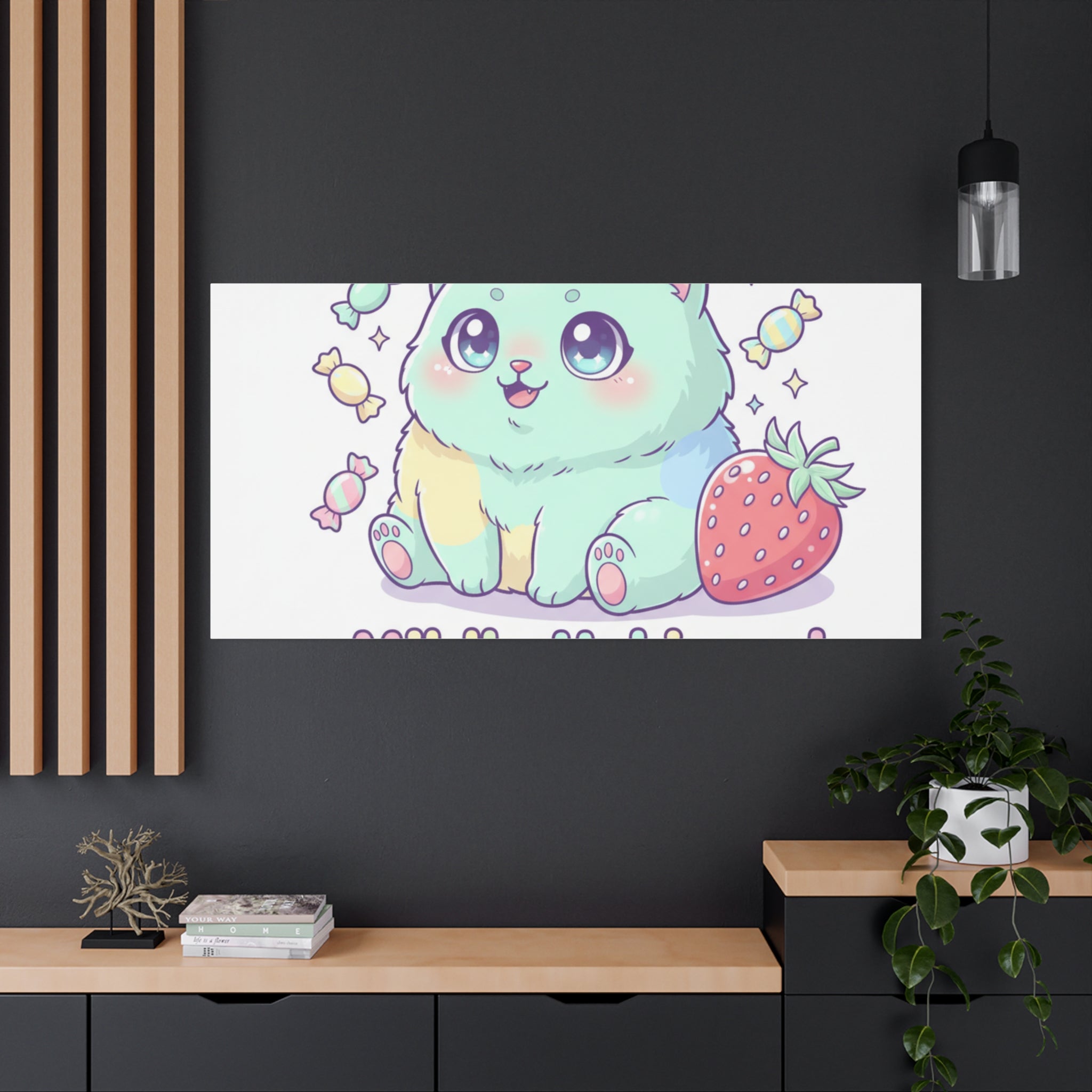Mildly Unhinged Cute Kawaii Monster Canvas