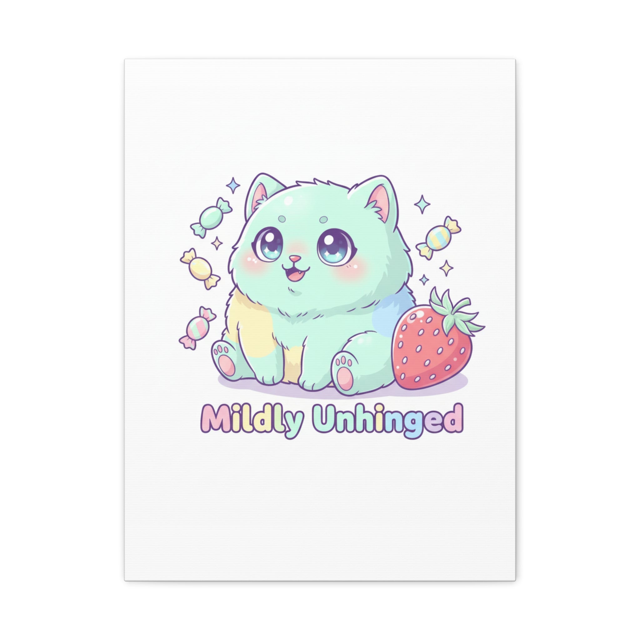 Mildly Unhinged Cute Kawaii Monster Canvas