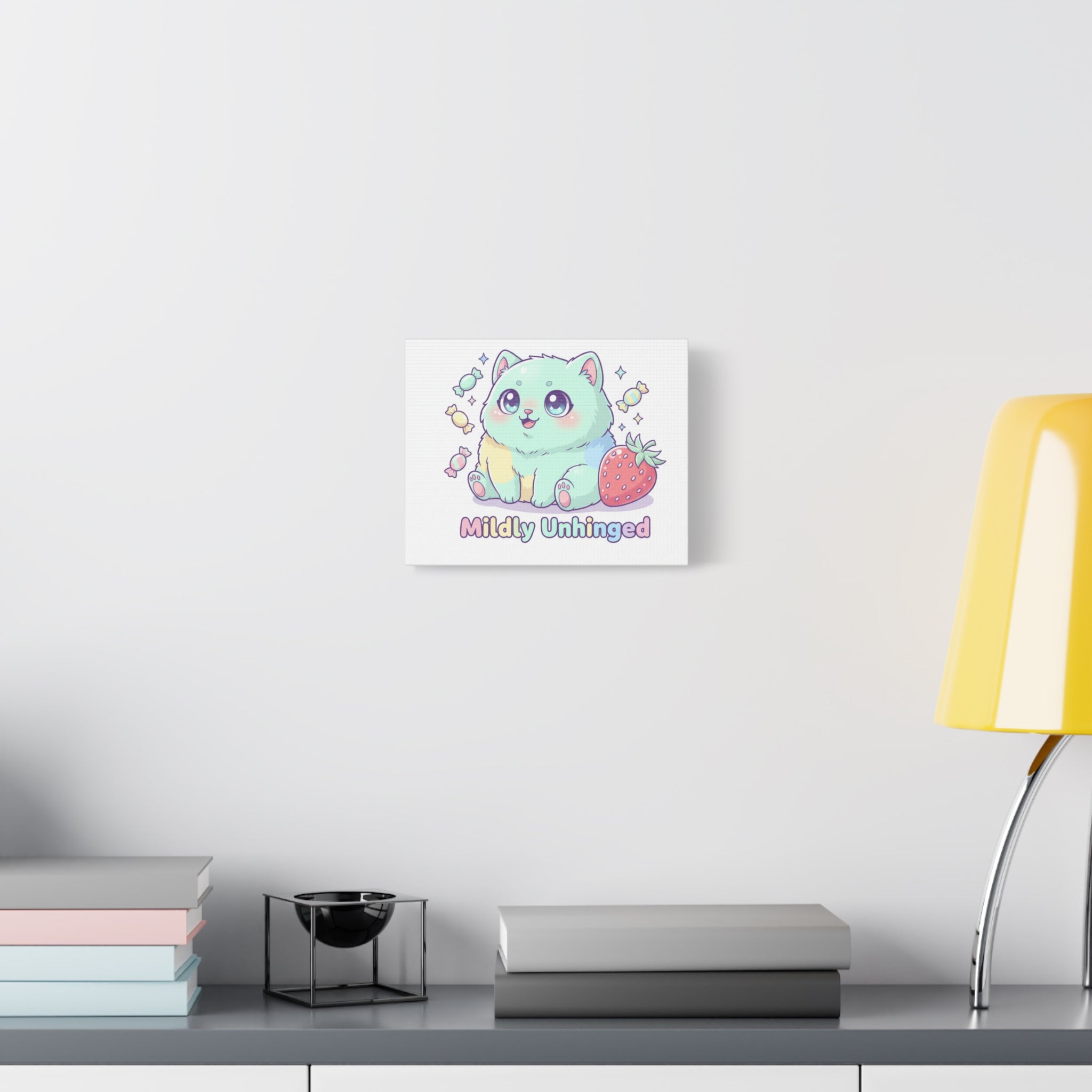 Mildly Unhinged Cute Kawaii Monster Canvas
