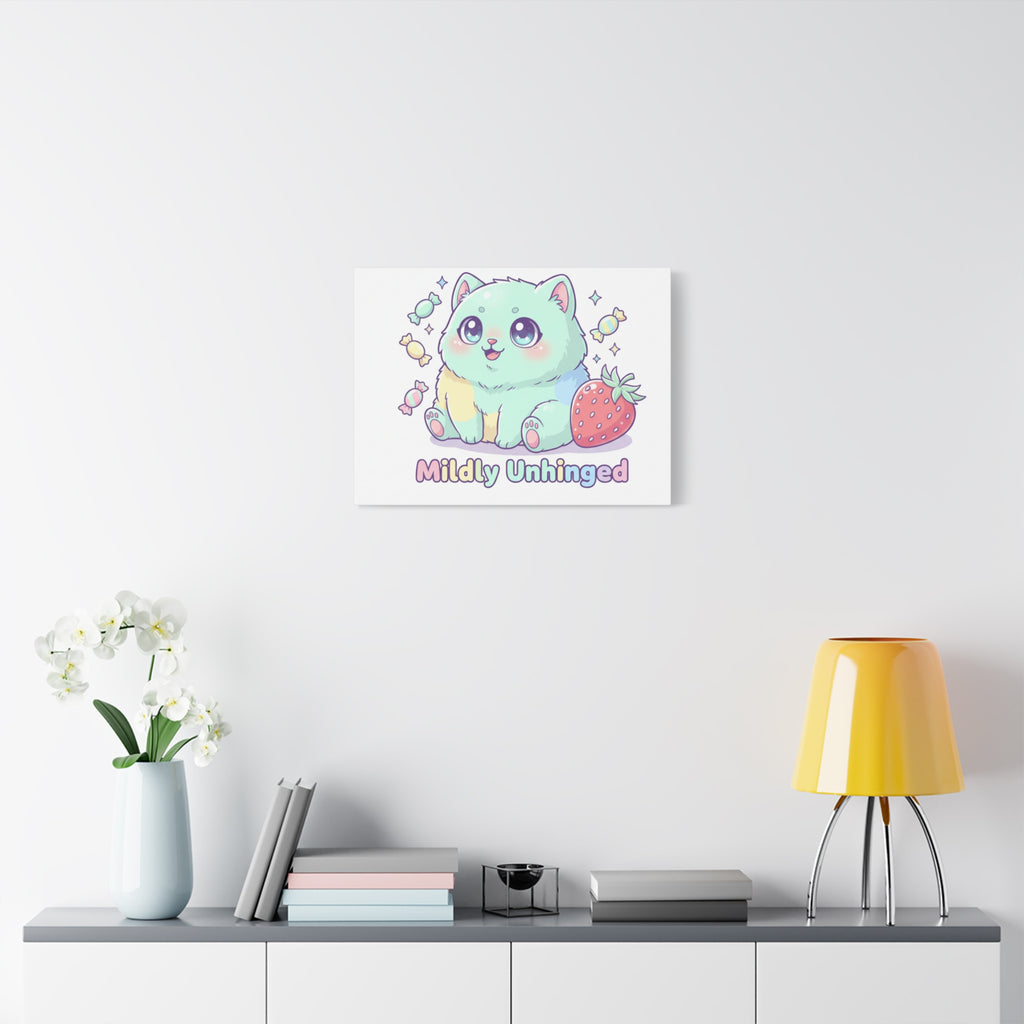 Mildly Unhinged Cute Kawaii Monster Canvas