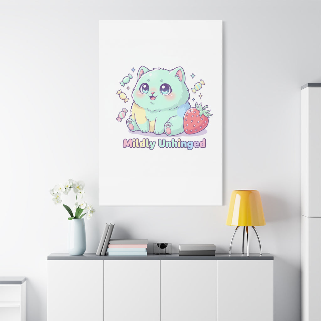 Mildly Unhinged Cute Kawaii Monster Canvas