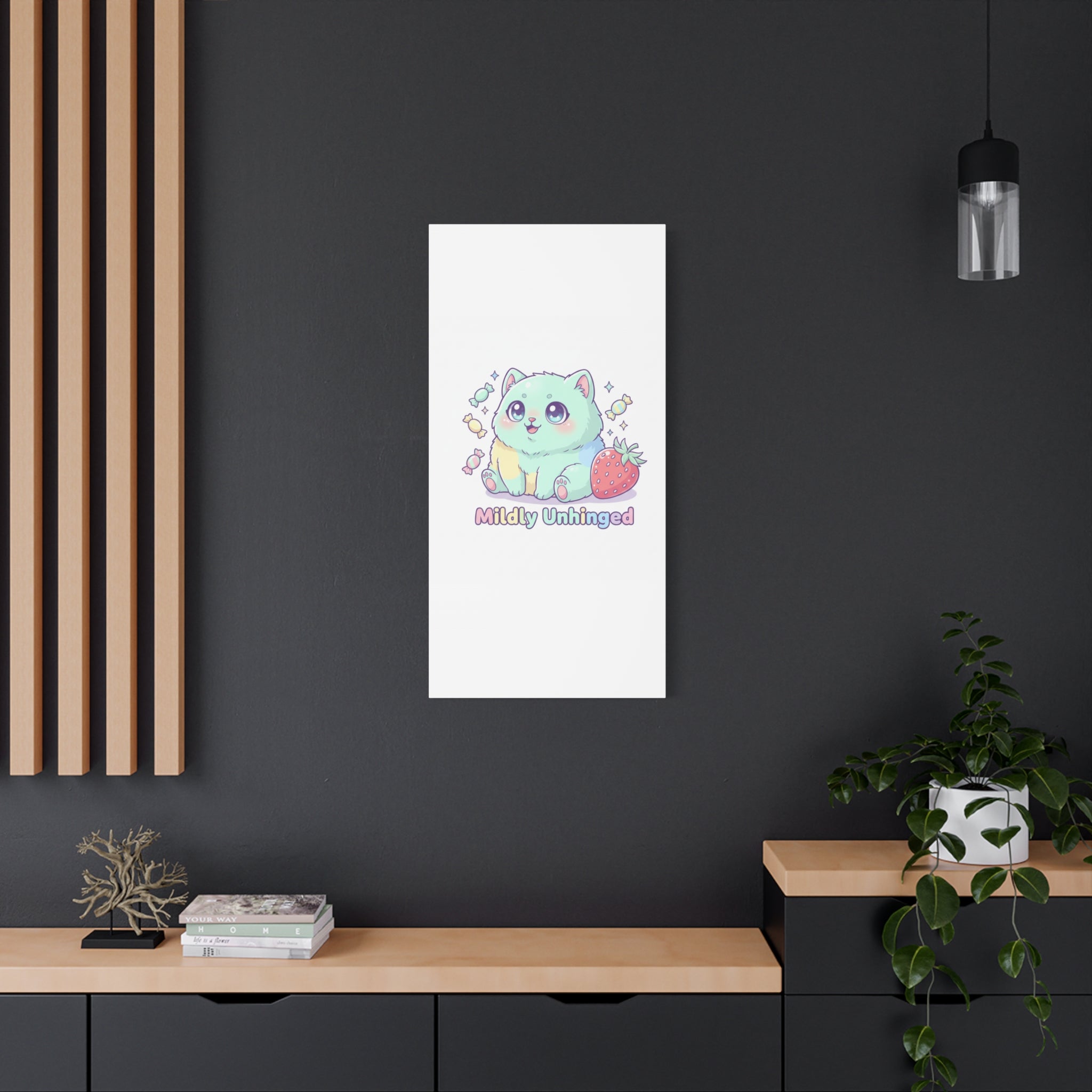 Mildly Unhinged Cute Kawaii Monster Canvas