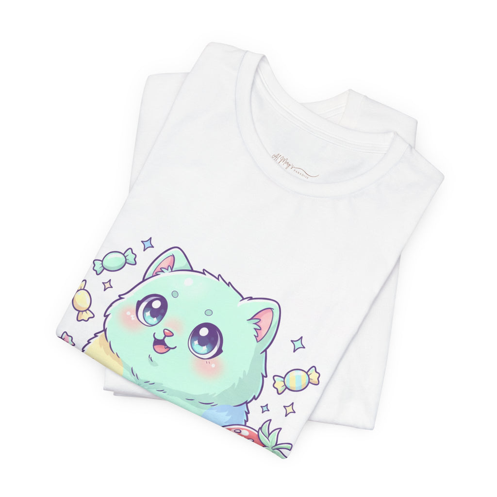 Mildly Unhinged Cute Cat Tee | T-Shirt | Al Mery's Paradise