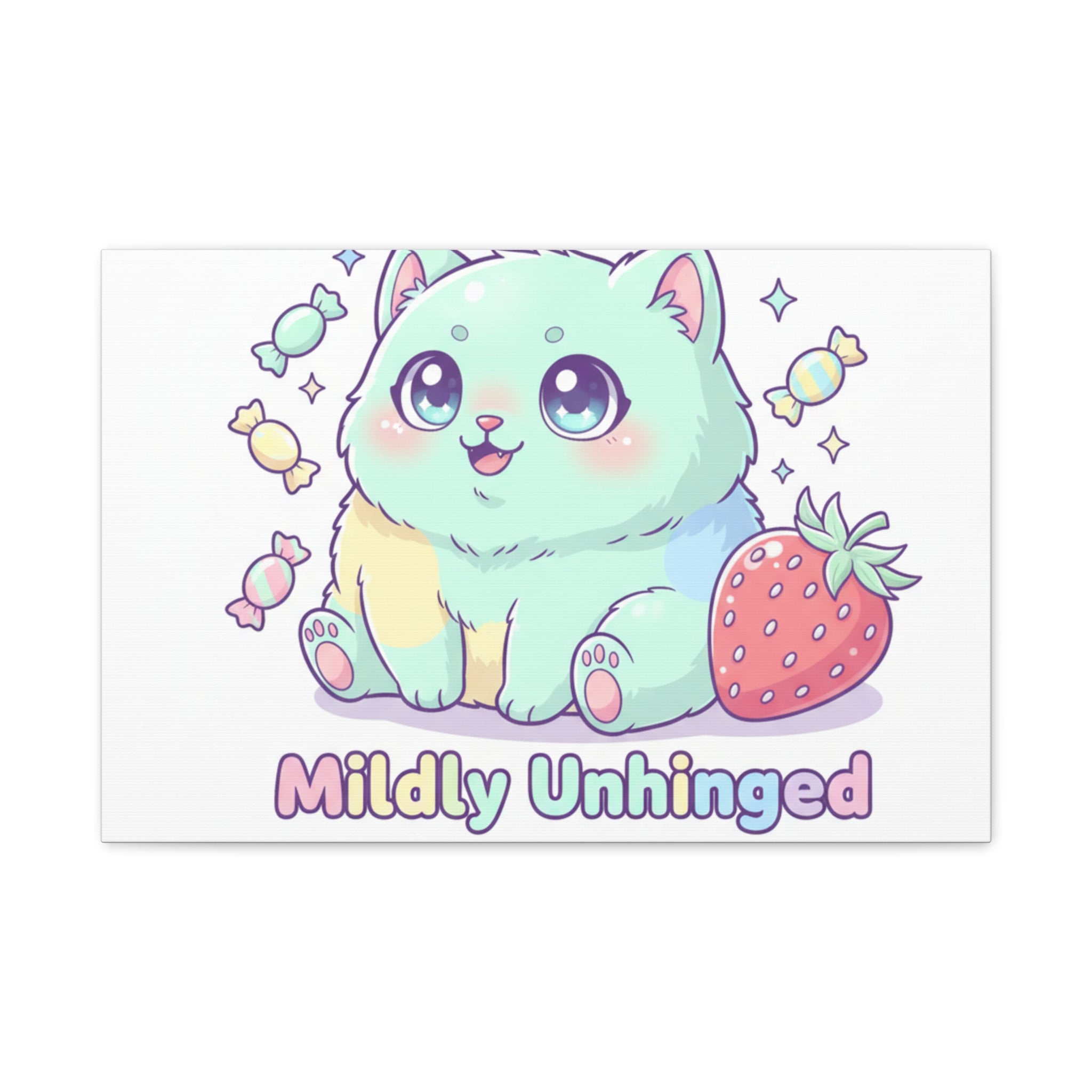 Mildly Unhinged Cute Kawaii Monster Canvas