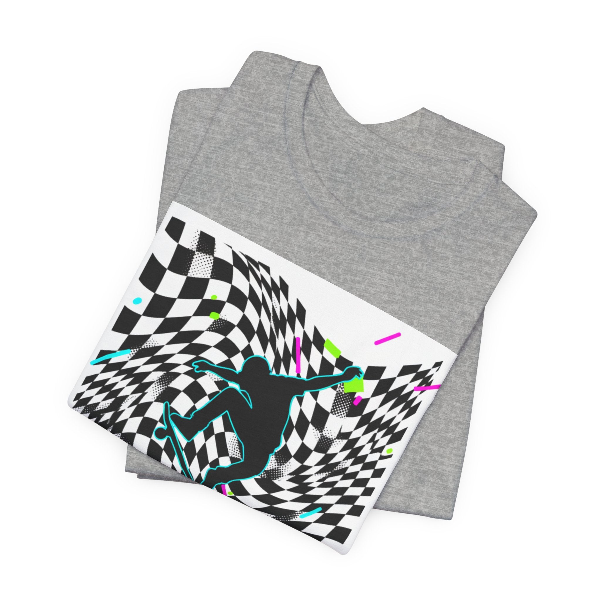 Warped Checker Stay Bold T-Shirt | dizzy checker pattern,... | T-Shirt | Al Mery's Paradise