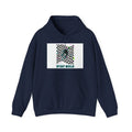 Warped Checker Print Hoodie | dizzy checker pattern, mod ... | in S Navy | Hoodie | Al Mery's Paradise