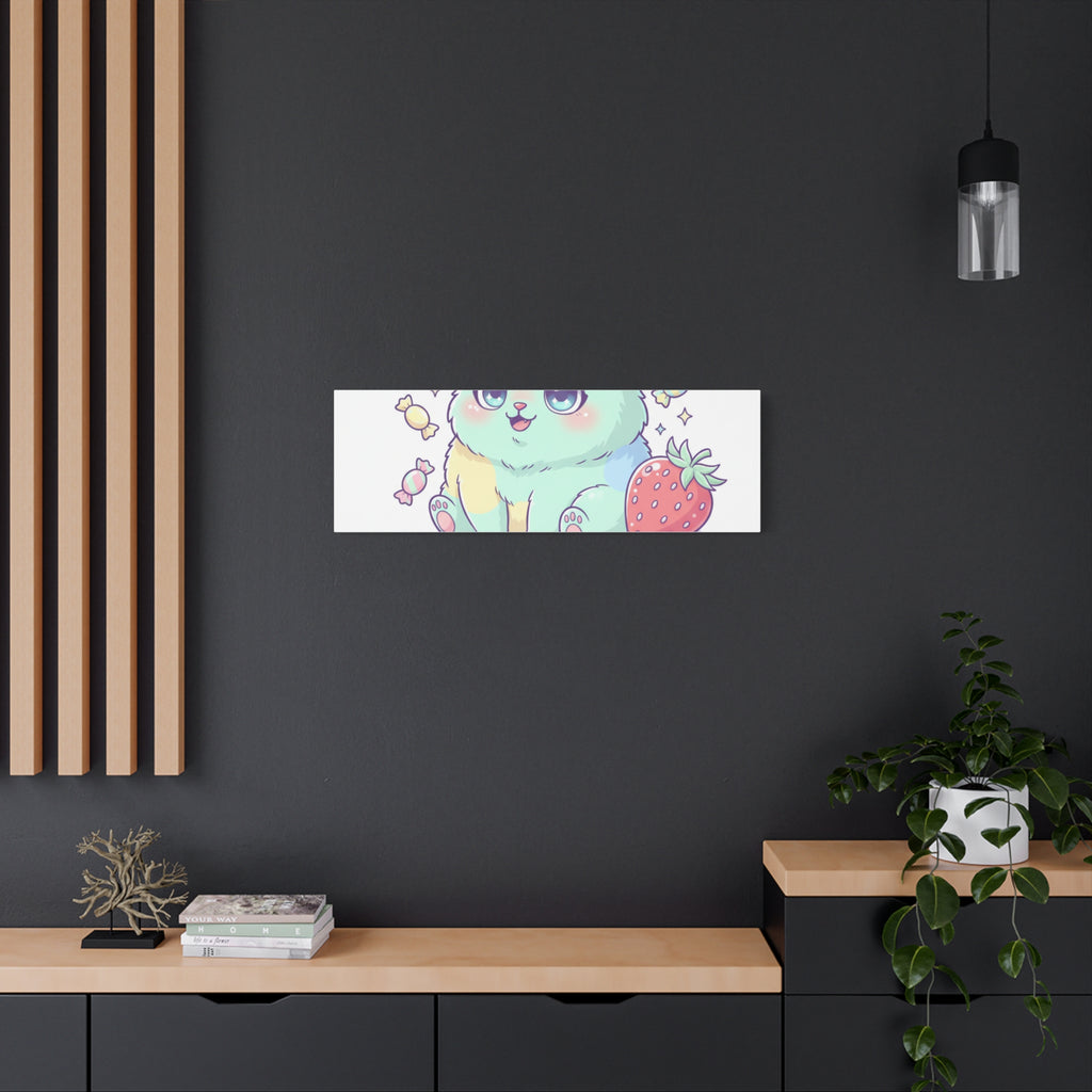 Mildly Unhinged Cute Kawaii Monster Canvas
