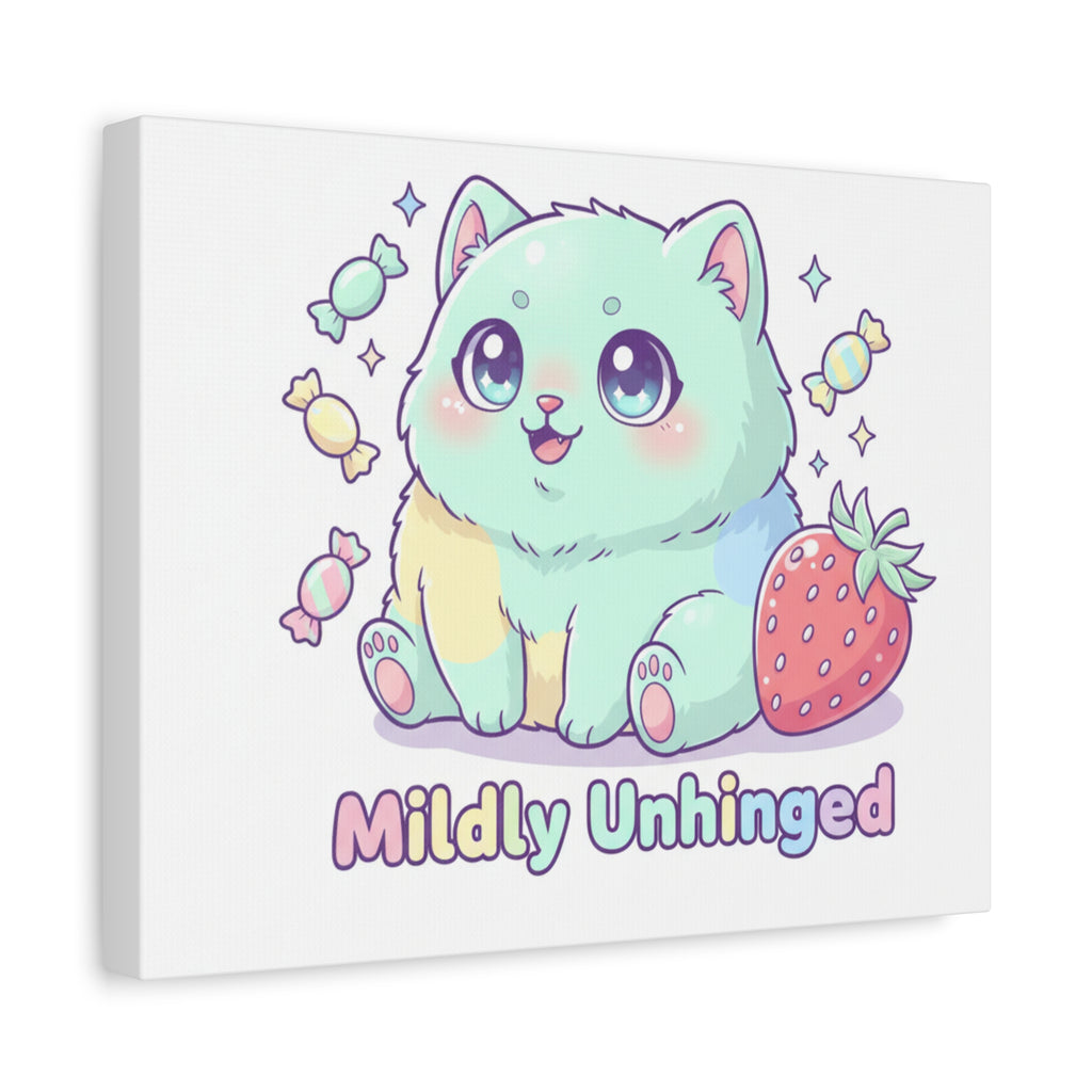 Mildly Unhinged Cute Kawaii Monster Canvas