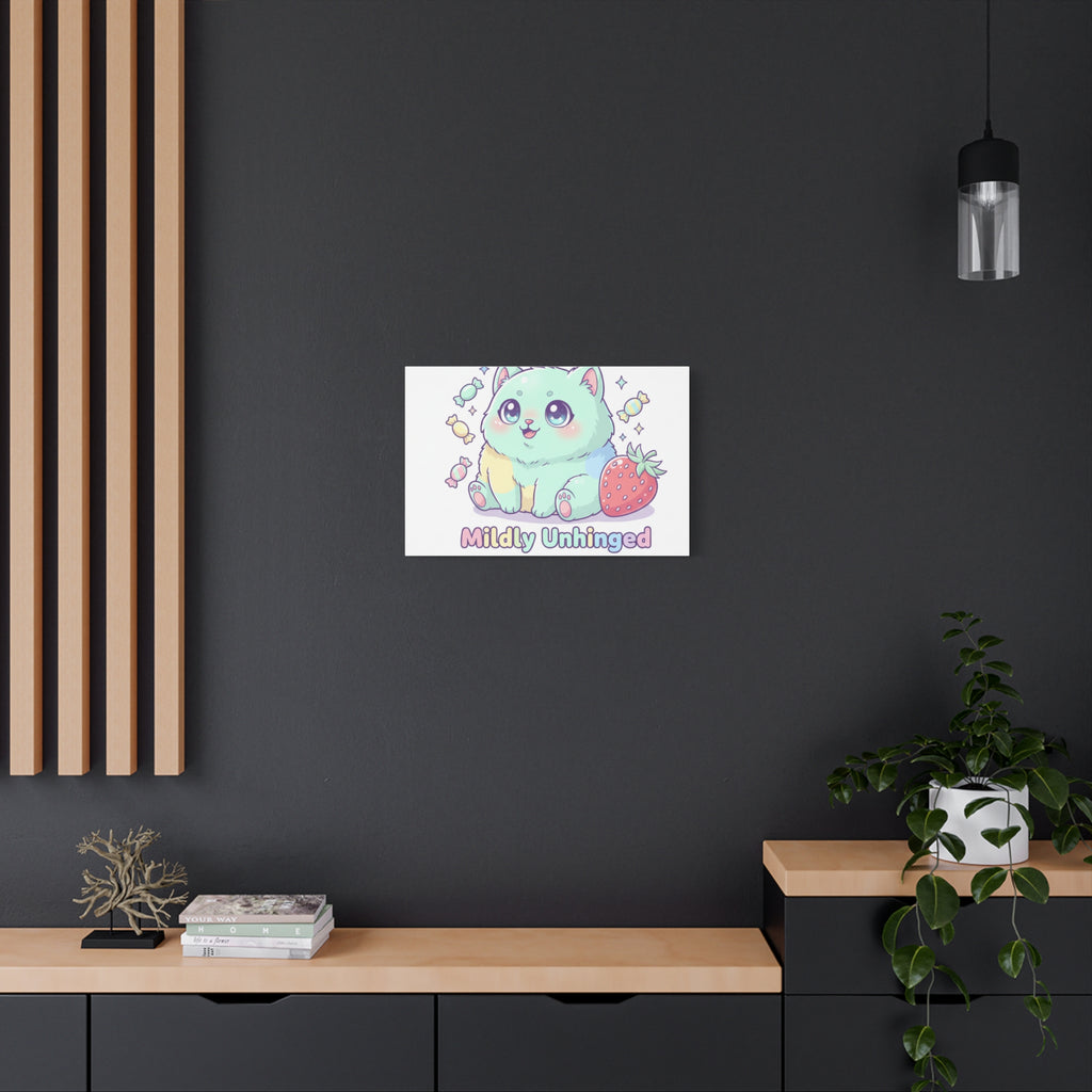 Mildly Unhinged Cute Kawaii Monster Canvas