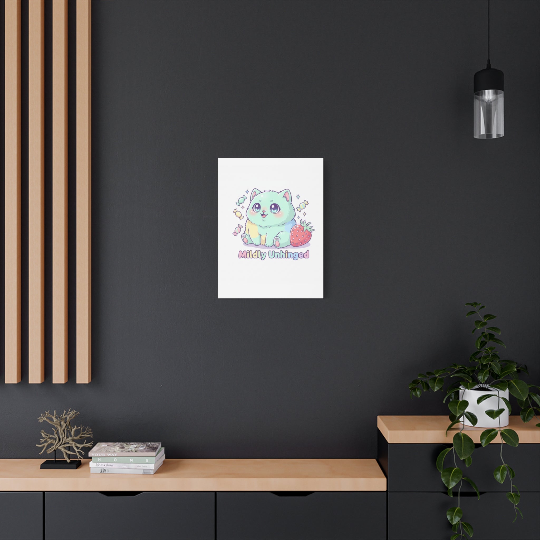 Mildly Unhinged Cute Kawaii Monster Canvas