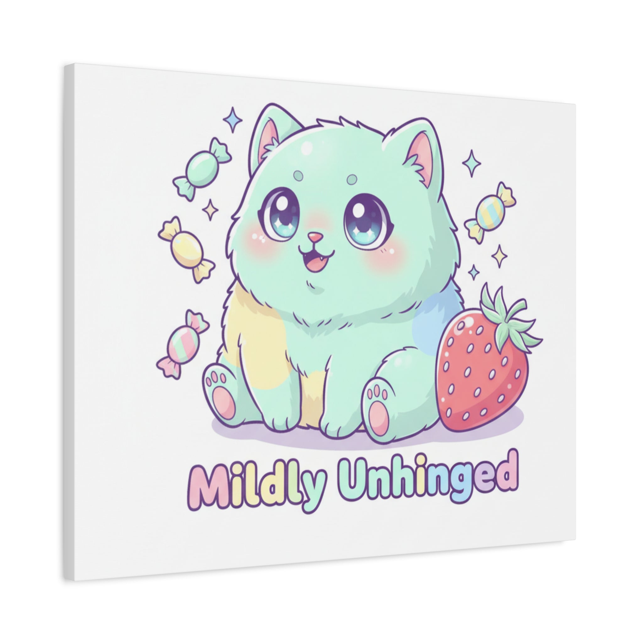 Mildly Unhinged Cute Kawaii Monster Canvas