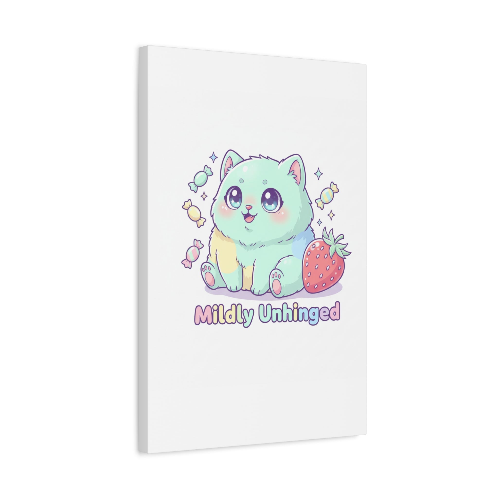 Mildly Unhinged Cute Kawaii Monster Canvas