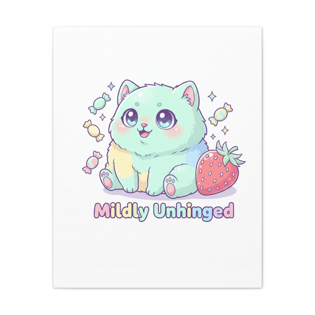 Mildly Unhinged Cute Kawaii Monster Canvas