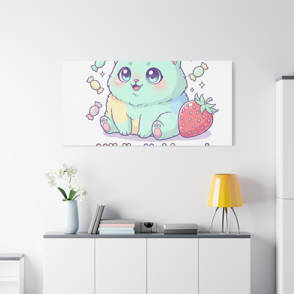 Mildly Unhinged Cute Kawaii Monster Canvas