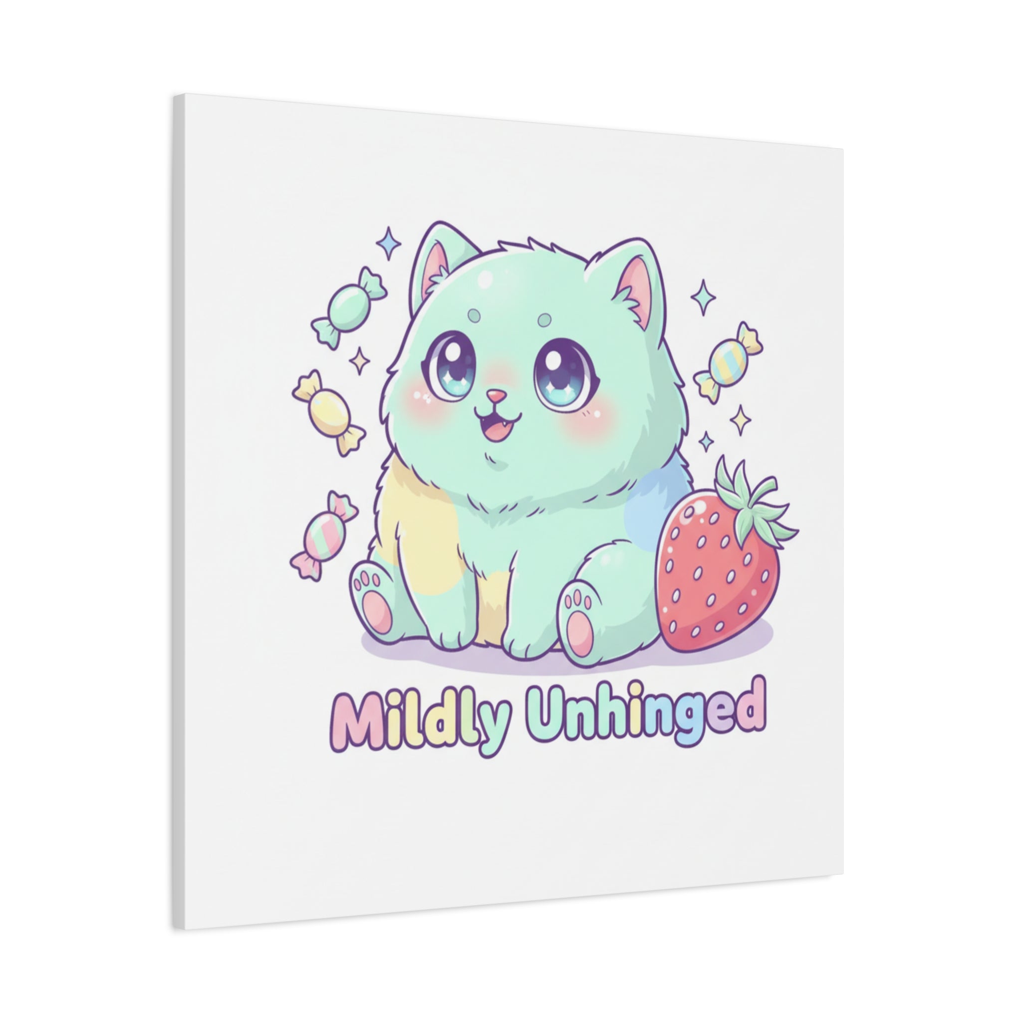 Mildly Unhinged Cute Kawaii Monster Canvas