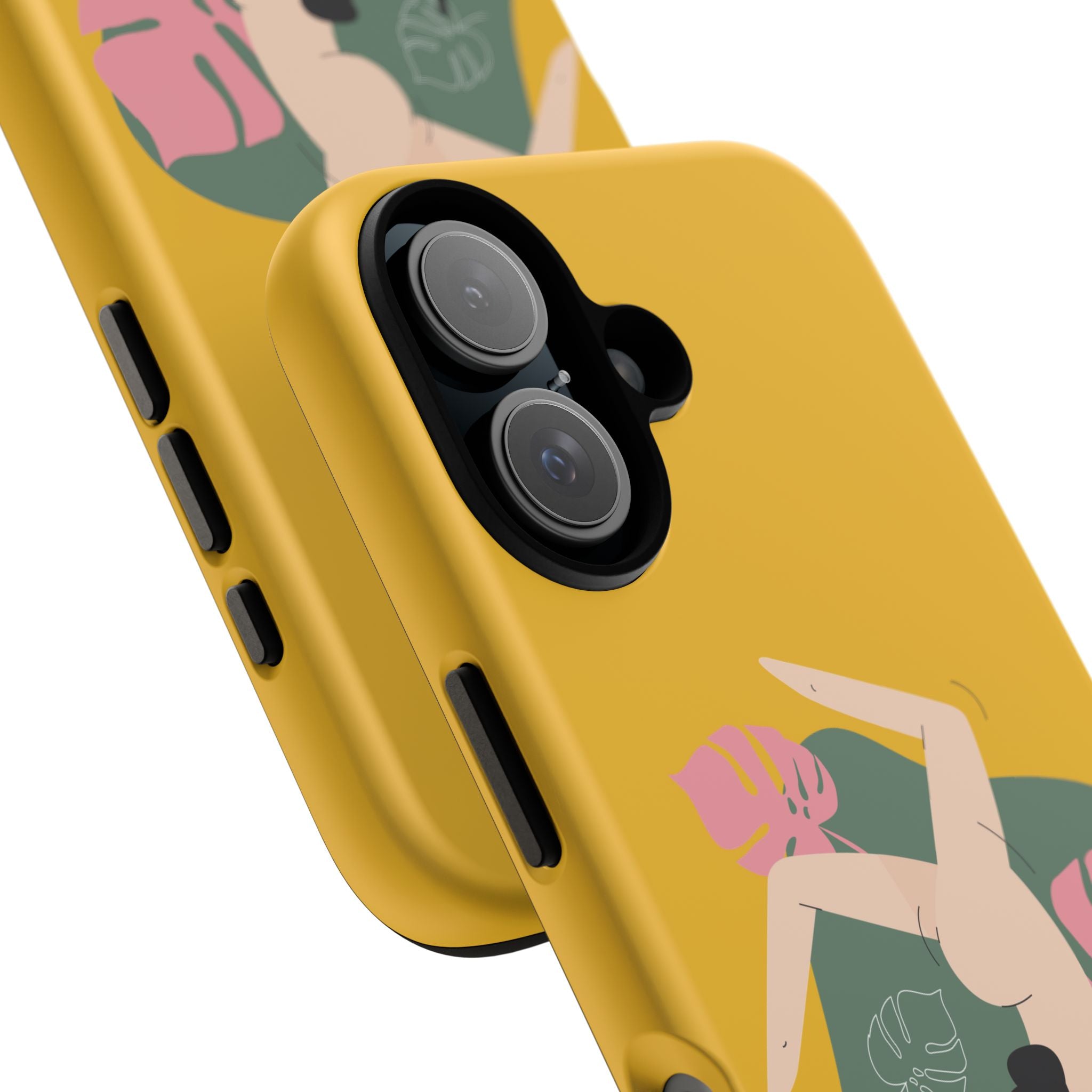 Yellow Abstract Yoga Pose Phone Case