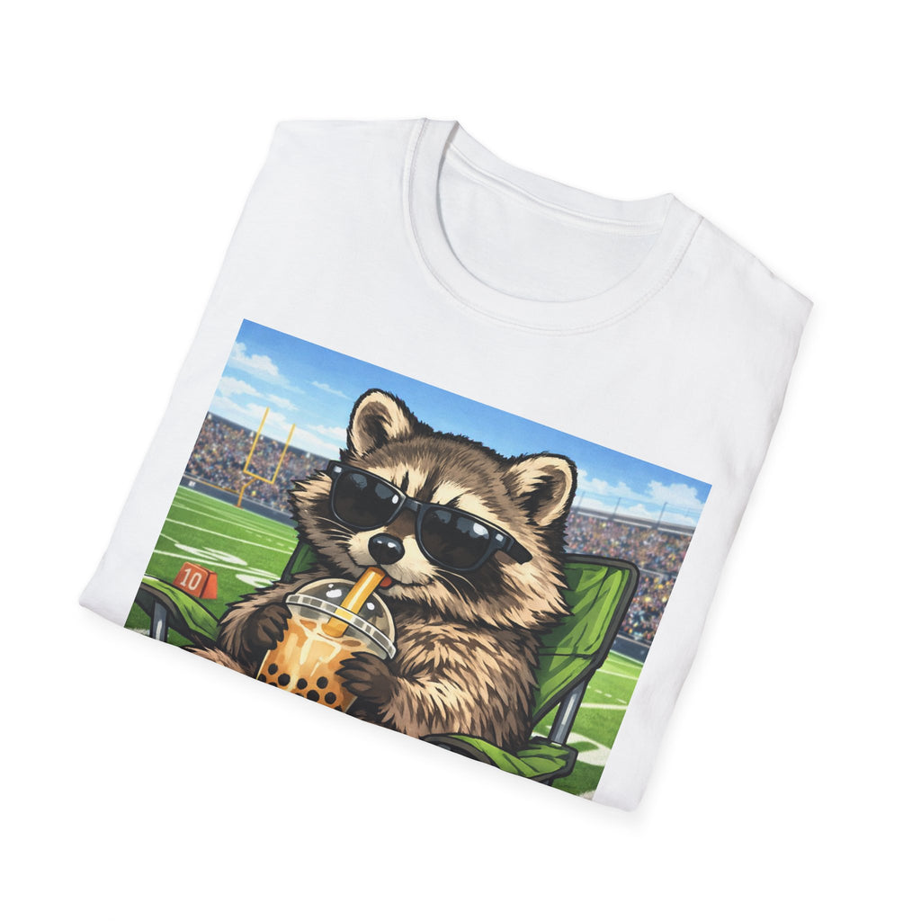 I live here now Raccoon Iced Tea Baseball Tee | T-Shirt | Al Mery's Paradise