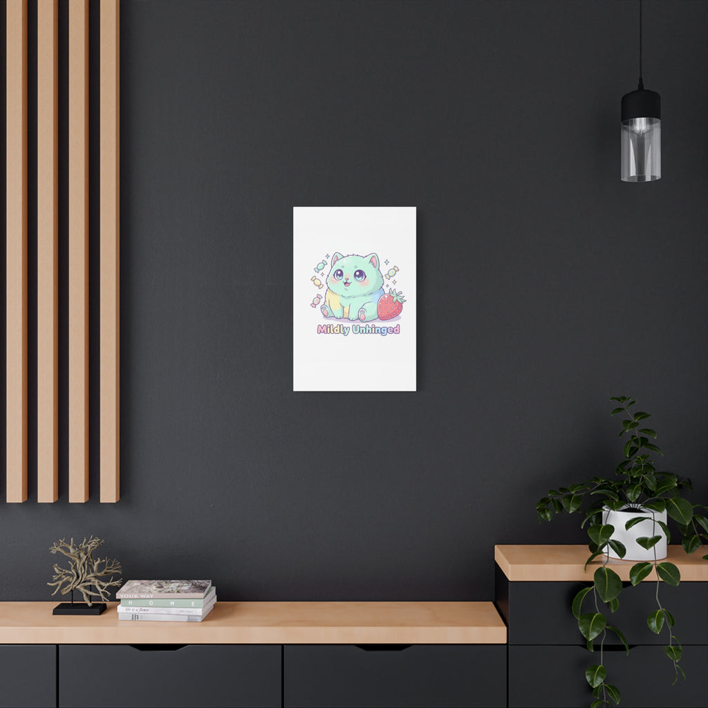 Mildly Unhinged Cute Kawaii Monster Canvas