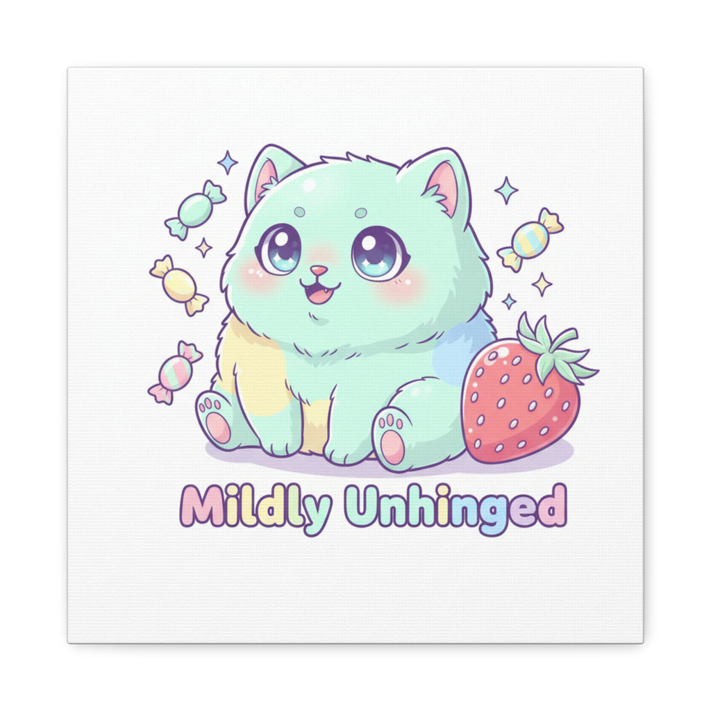 Mildly Unhinged Cute Kawaii Monster Canvas