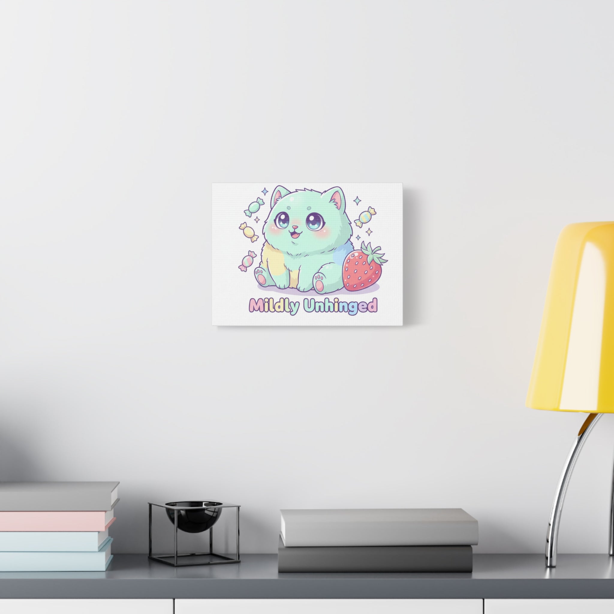 Mildly Unhinged Cute Kawaii Monster Canvas