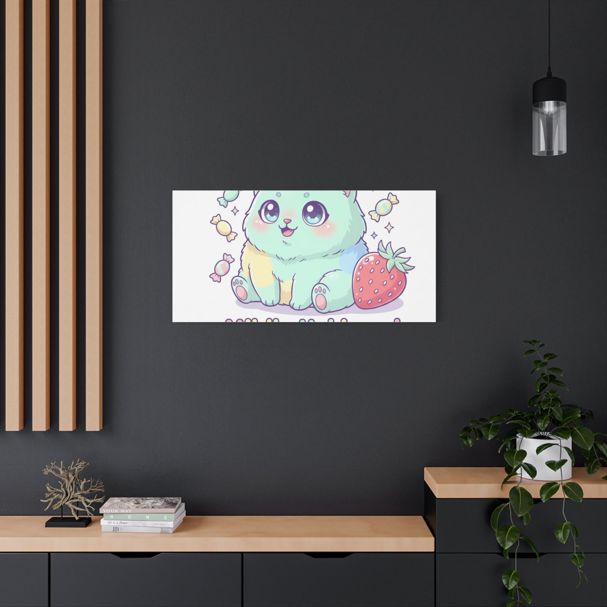 Mildly Unhinged Cute Kawaii Monster Canvas