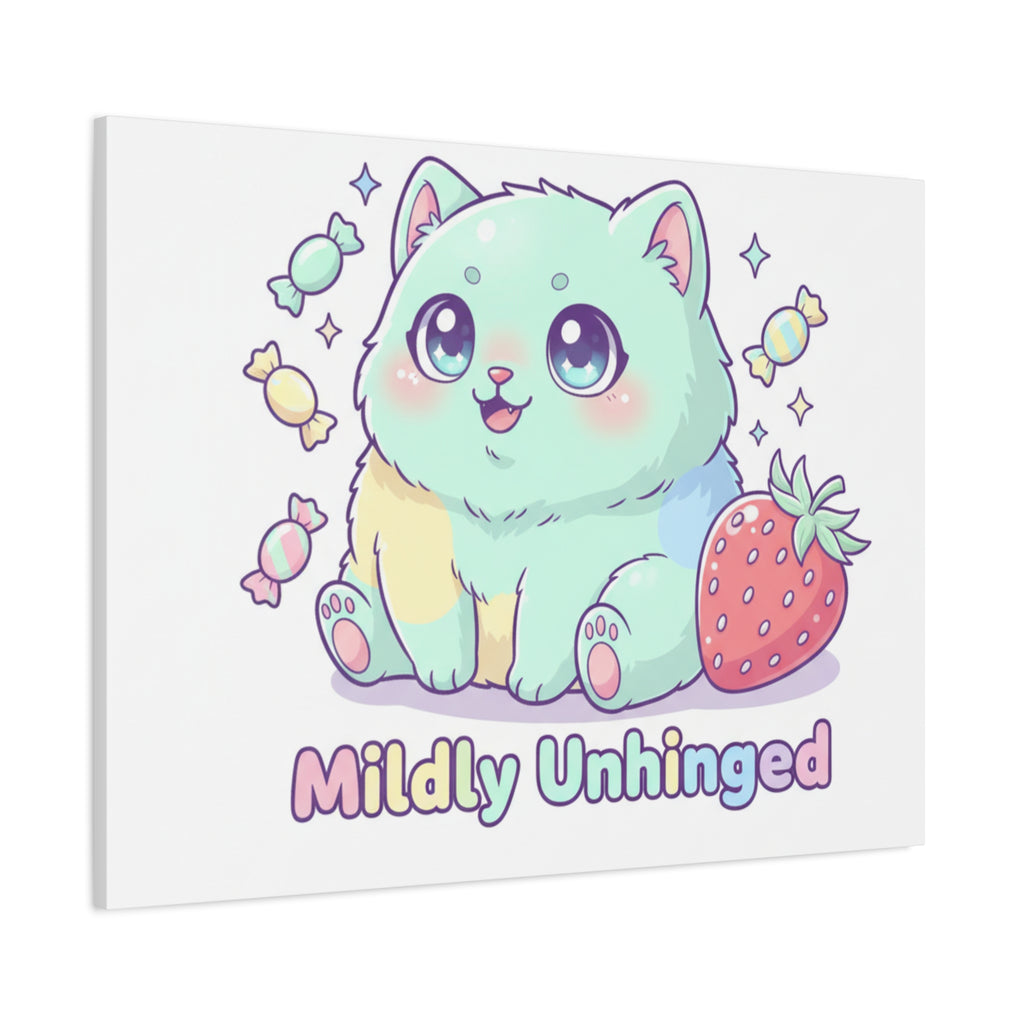 Mildly Unhinged Cute Kawaii Monster Canvas
