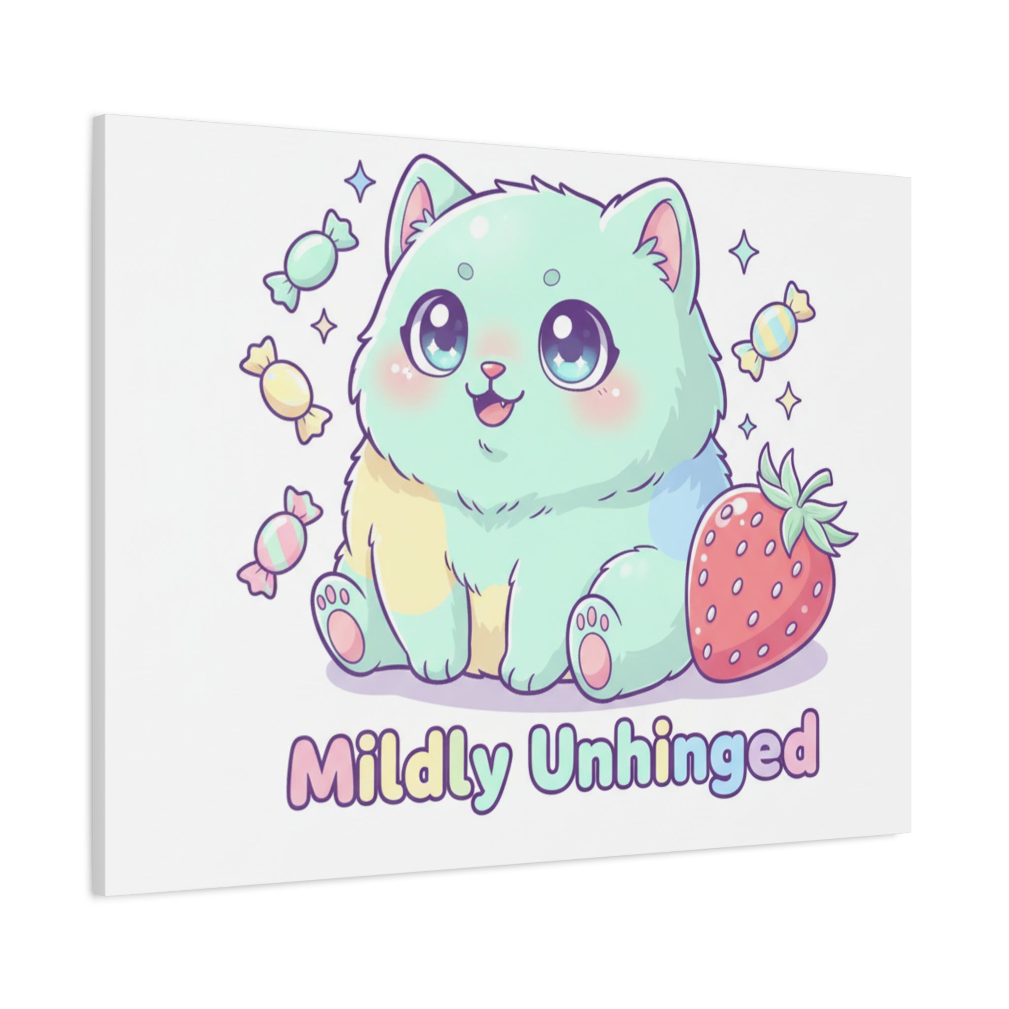 Mildly Unhinged Cute Kawaii Monster Canvas