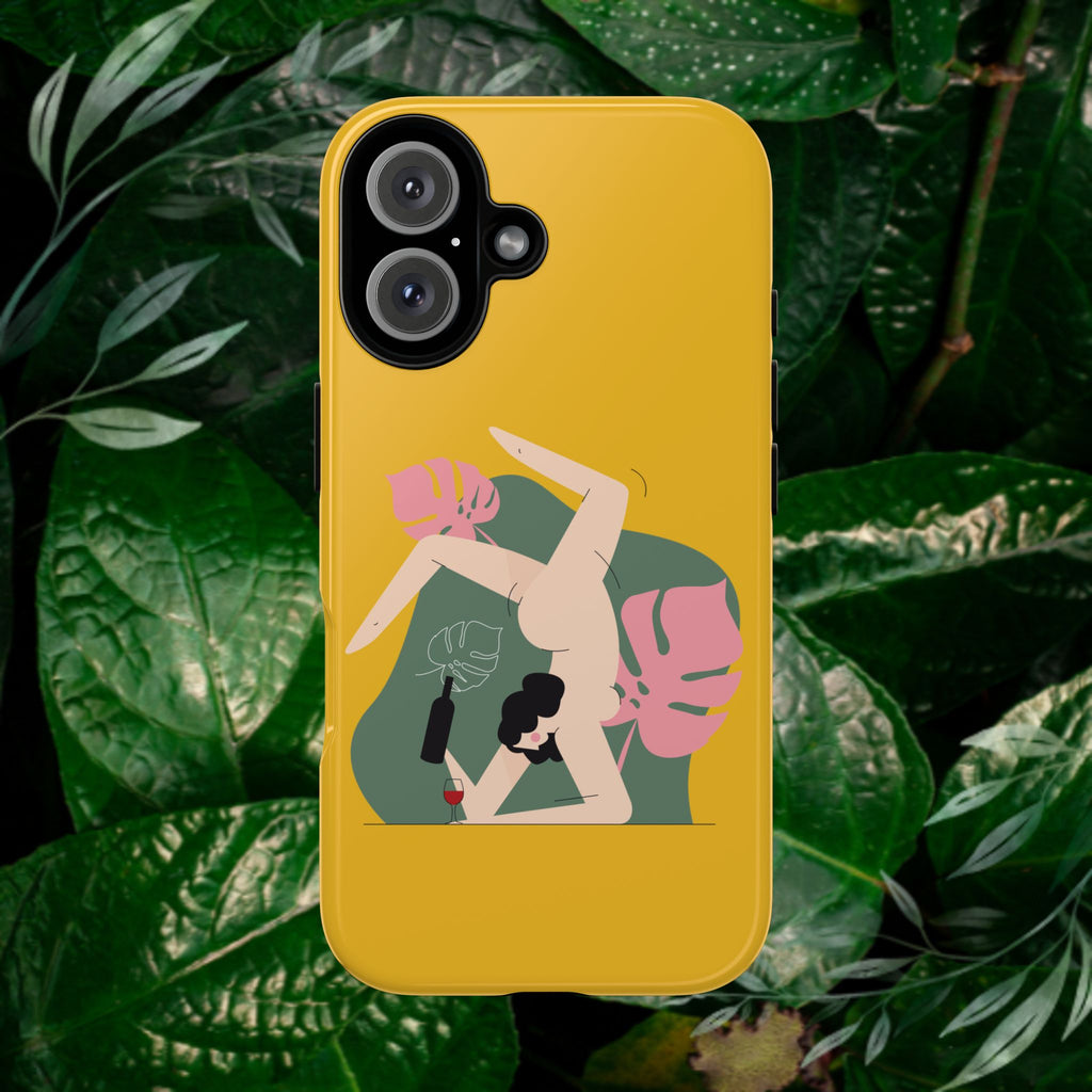 Yellow Abstract Yoga Pose Phone Case