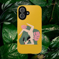 Yellow Abstract Yoga Pose Phone Case