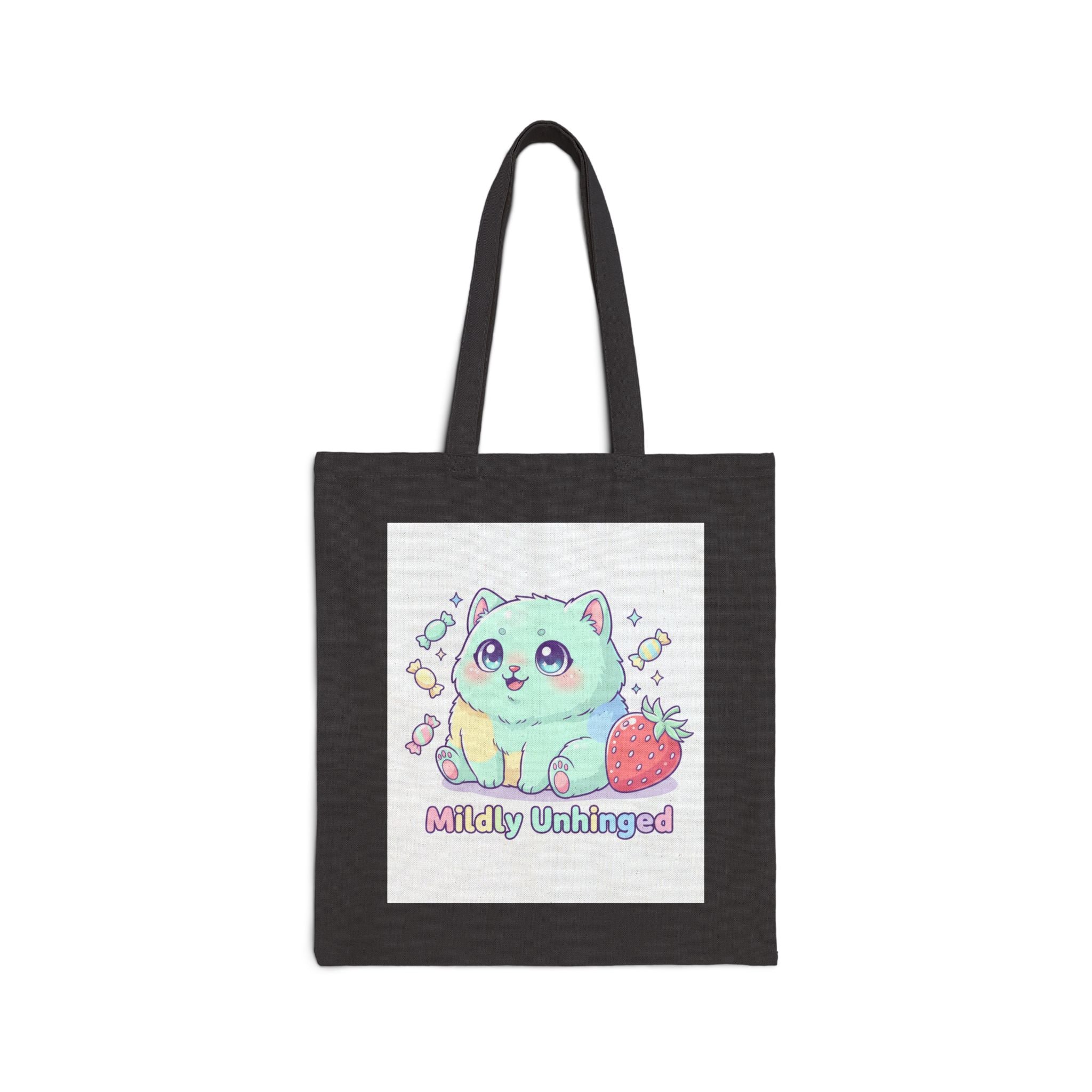 adorably unhinged tiny monster tote